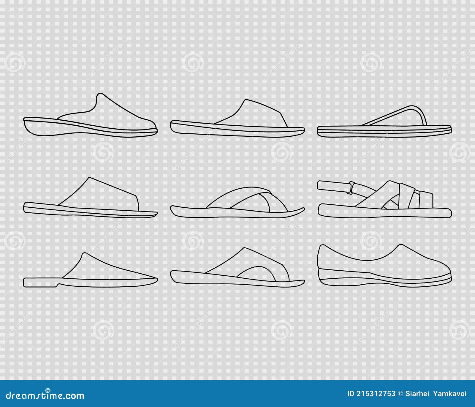 Vector sketch of slippers. Hand draw... - Stock Illustration [96752367] -  PIXTA
