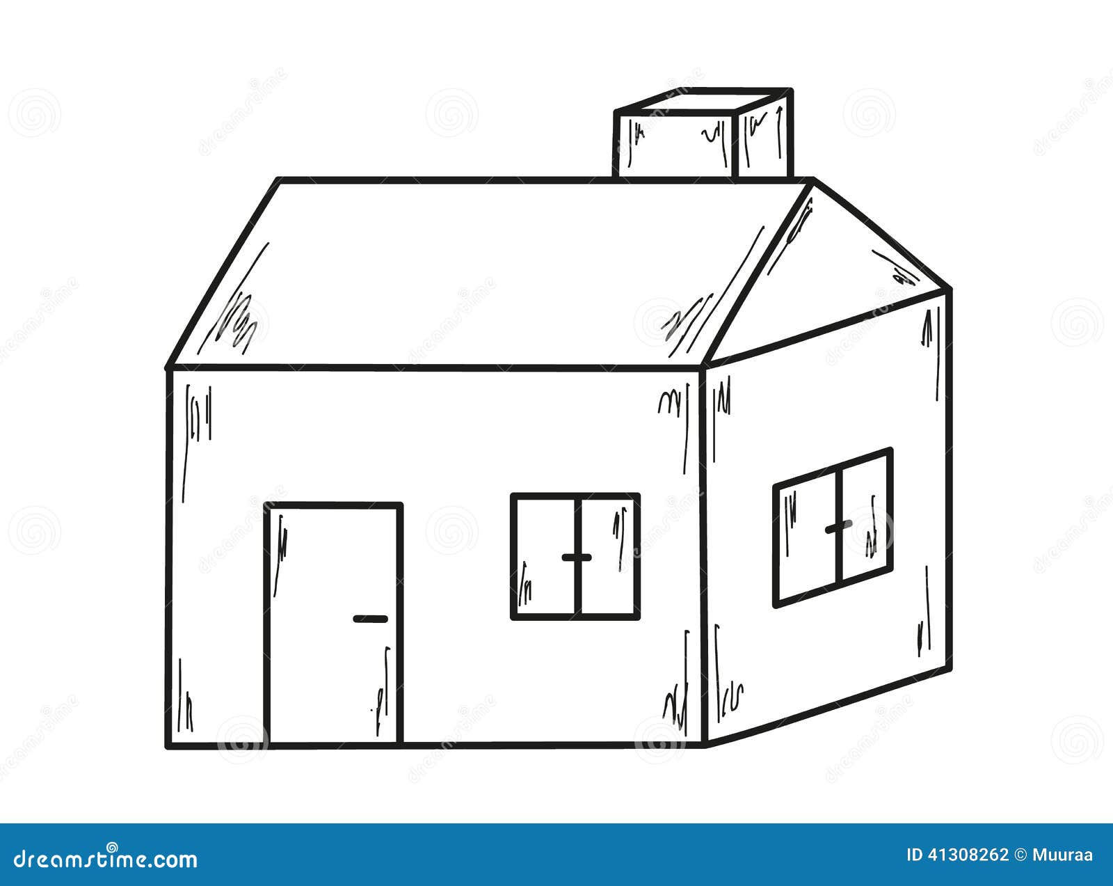 Sketch of the small  house  stock vector Illustration of 