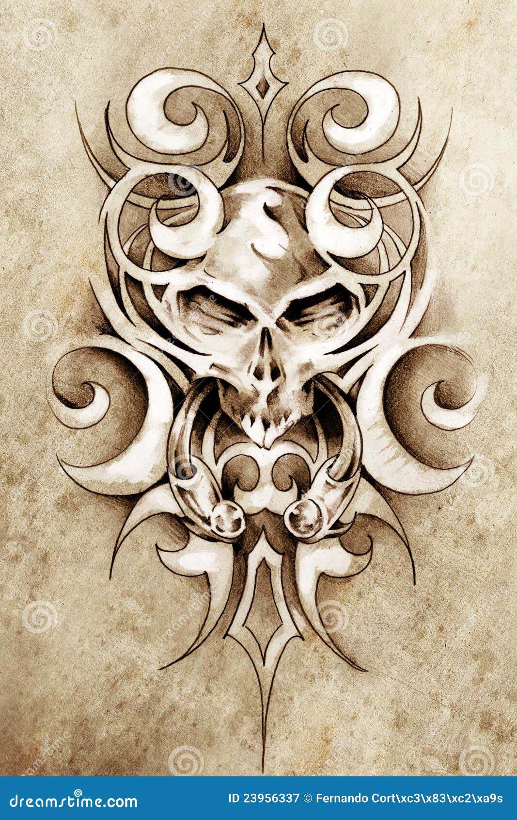 Free Vector | Aggressive monster tattoo t shirt design hand drawn sketch  vector illustration