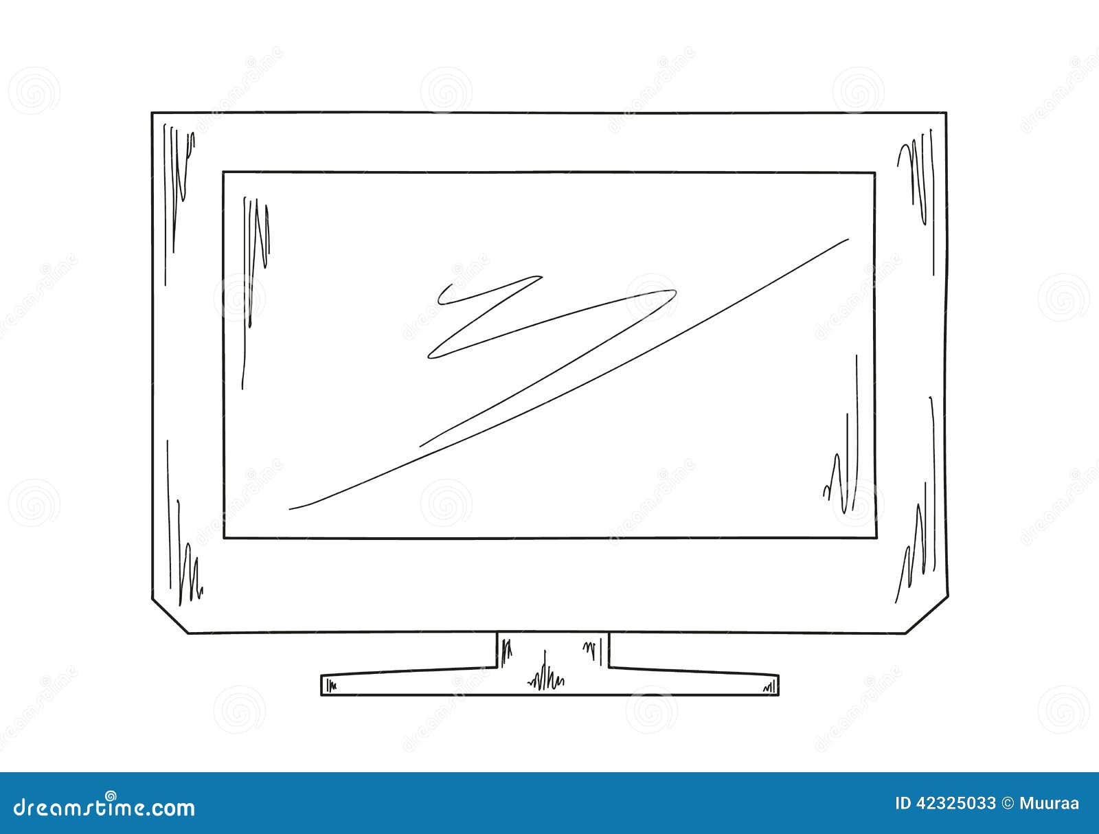 Sketch, television stock vector. Illustration of view - 42325033