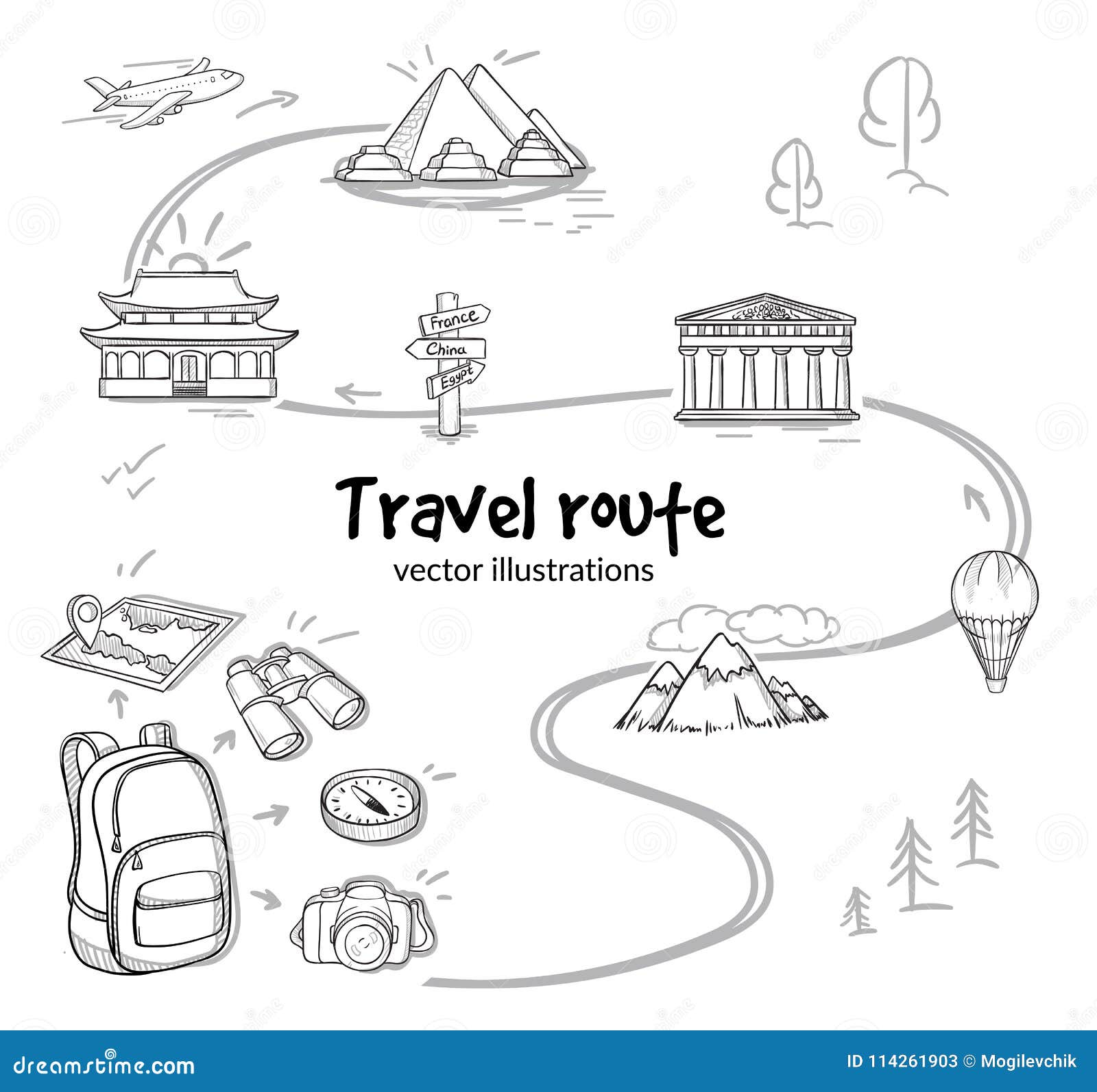 drawing travel route on map
