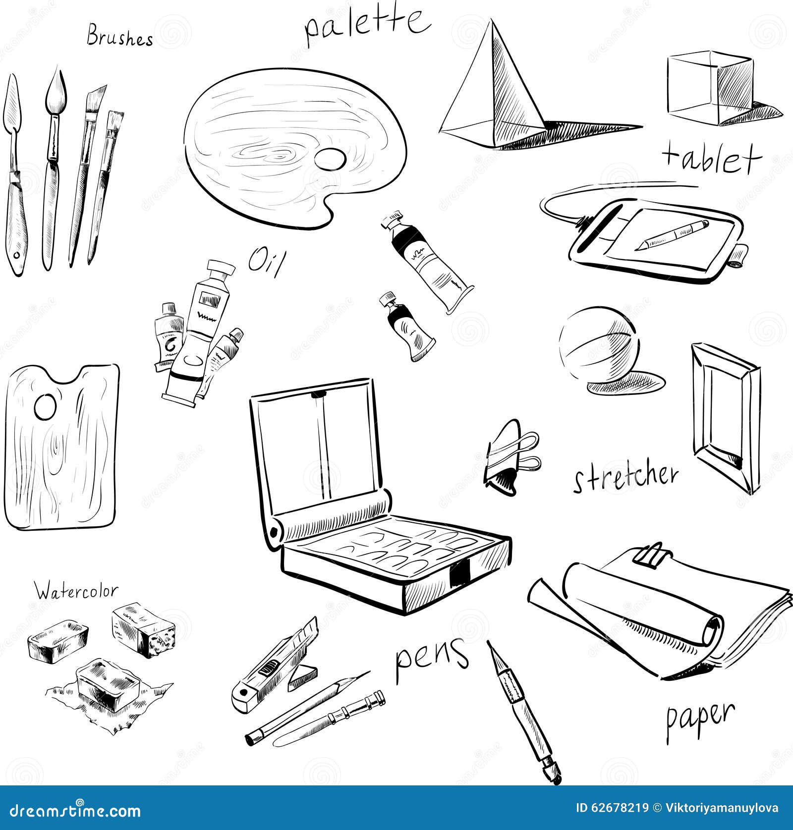 https://thumbs.dreamstime.com/z/sketch-vector-set-art-materials-hand-drawn-illustration-62678219.jpg