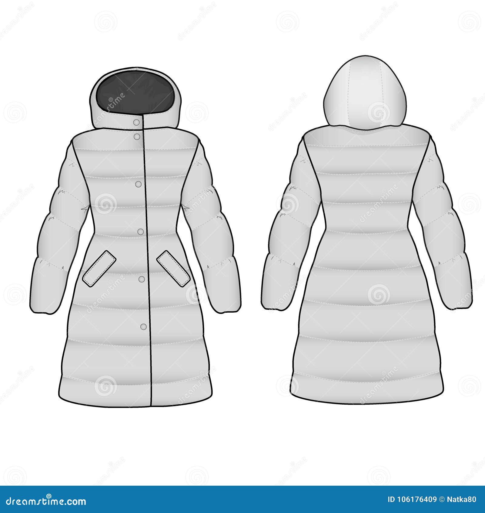 The Sketch Womens Snow Jacket Stock Vector - Illustration of showerproof,  rainy: 106176409