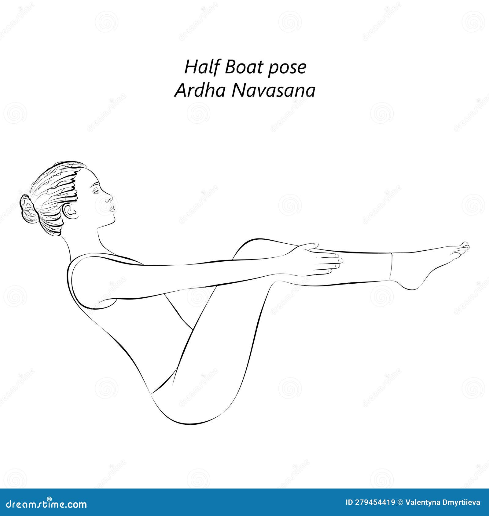 Ardha Navasana - Half boat pose | Yoga, Boat pose, Poses