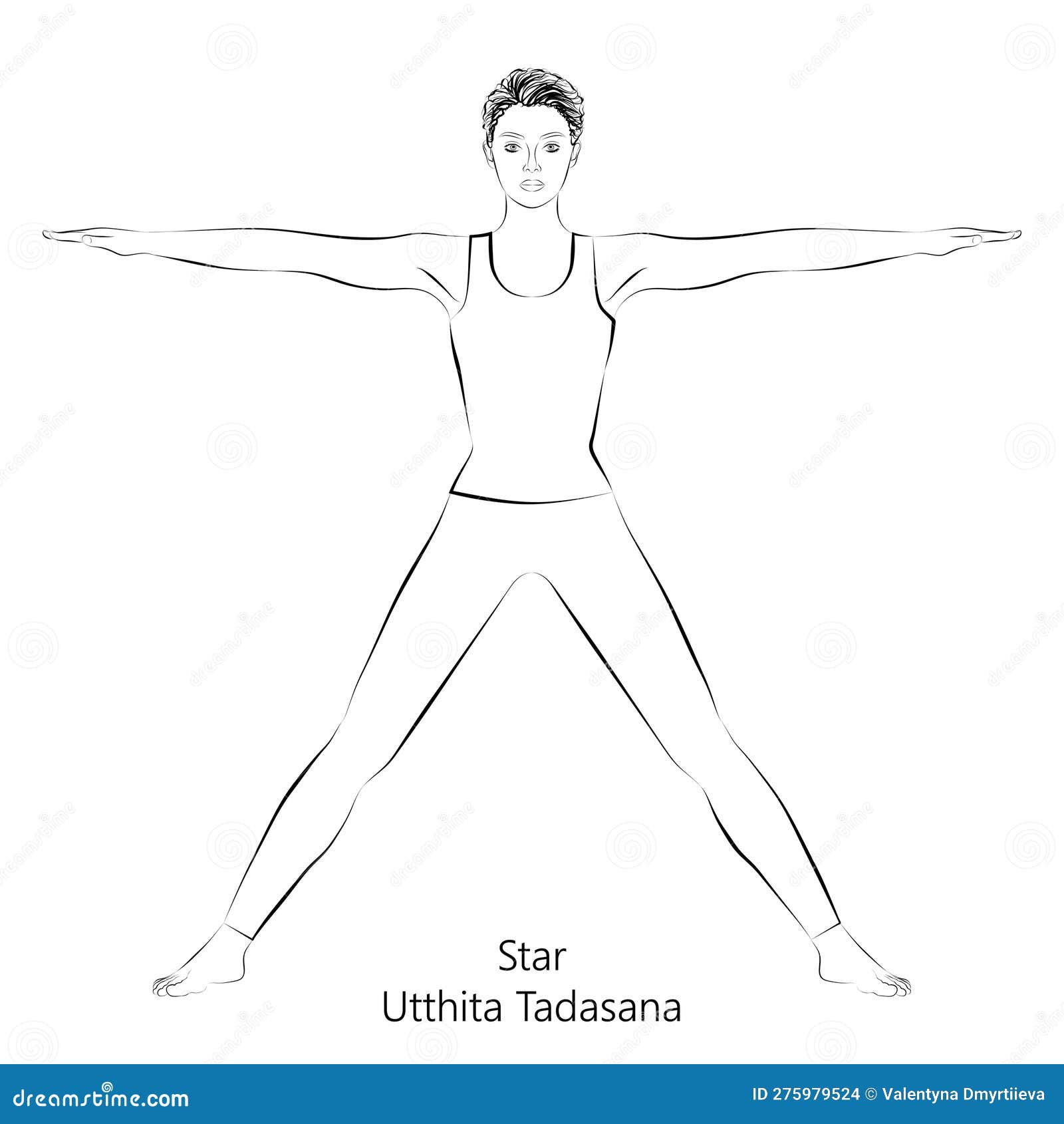 yoga poses - Five Pointed Star position (utthita tadasana)… | Flickr