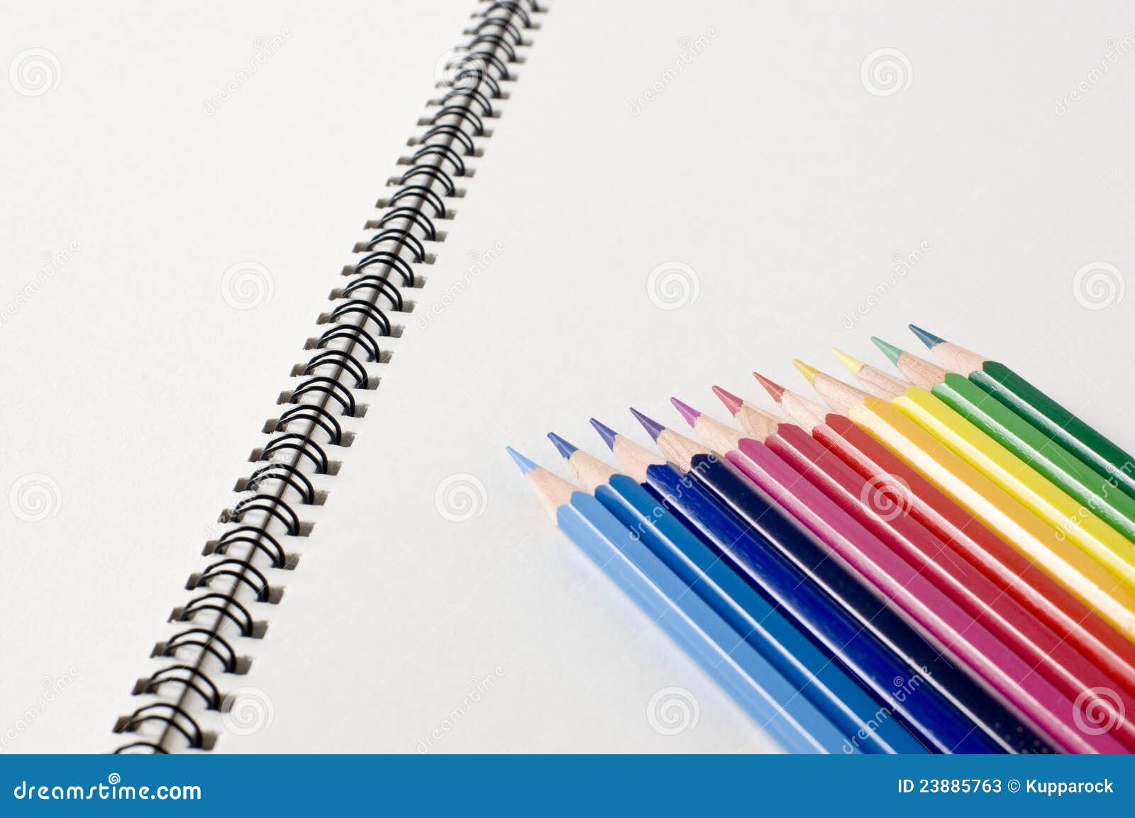 Sketchbook And Colored Pencils. Stock Photos Image 23885763
