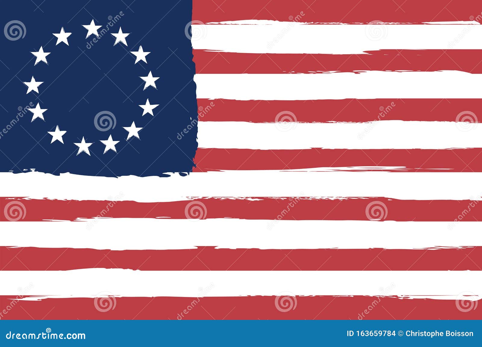 Download Sketching betsy ross flag stock vector. Illustration of ...