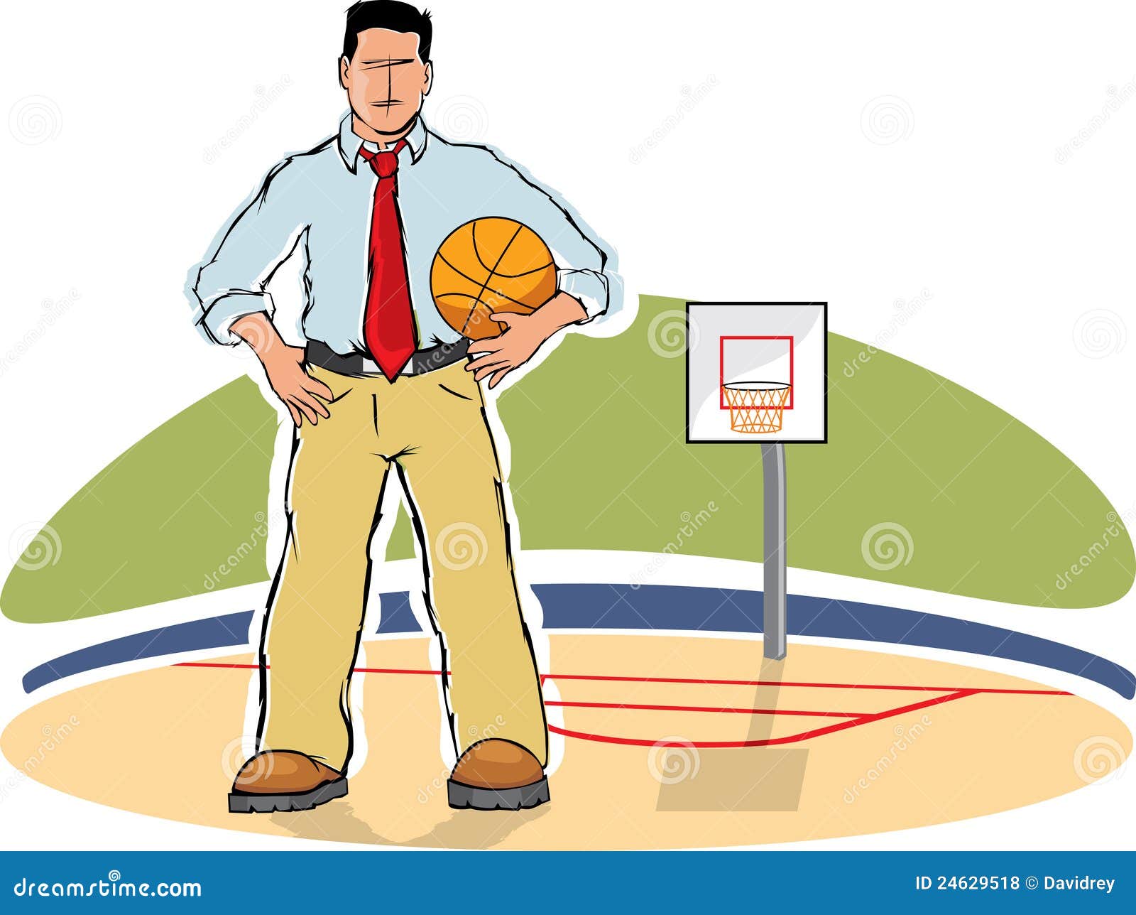 Sketchy coach stock vector. Illustration of court, ball 24629518