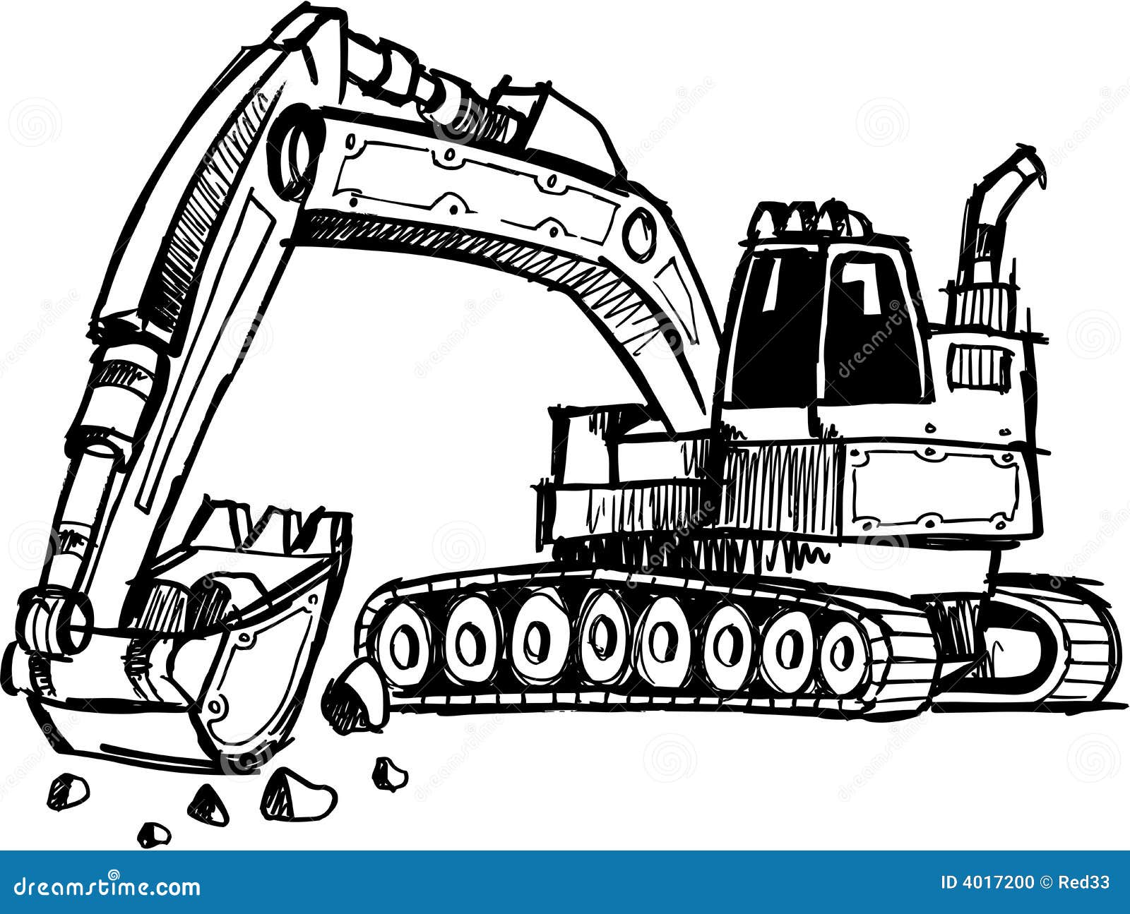 digger clipart black and white car