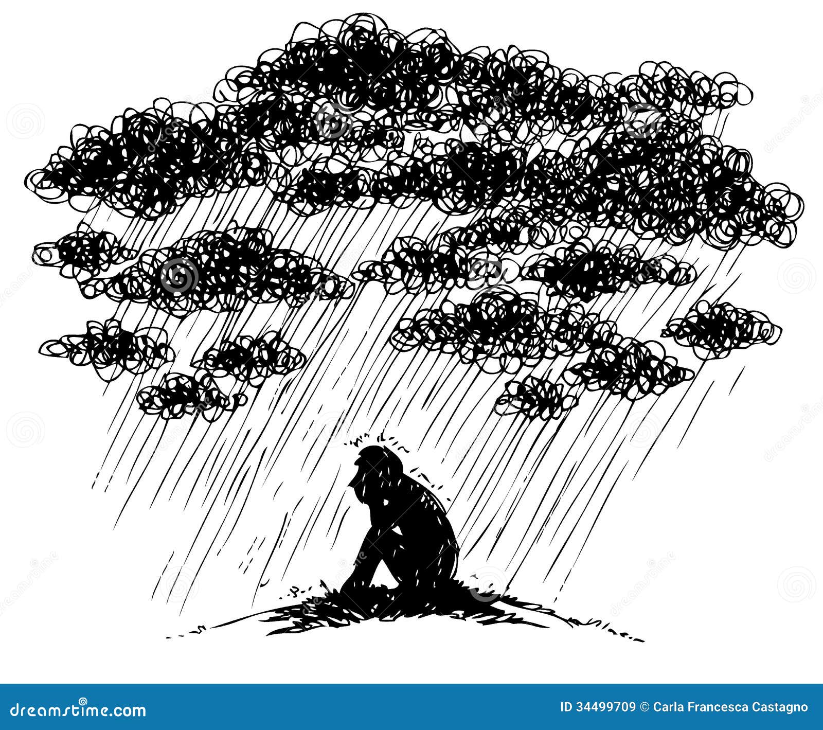 Sketchy Illustration Depression Royalty Free Stock Images Sketchy Illustration Depression Royalty Free Stock Images