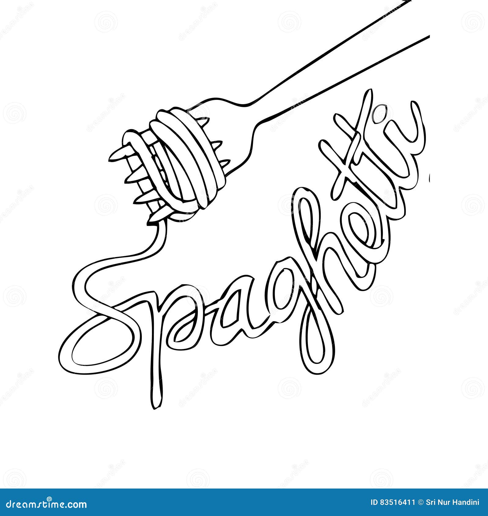 Spaghetti On A Fork Clipart Images