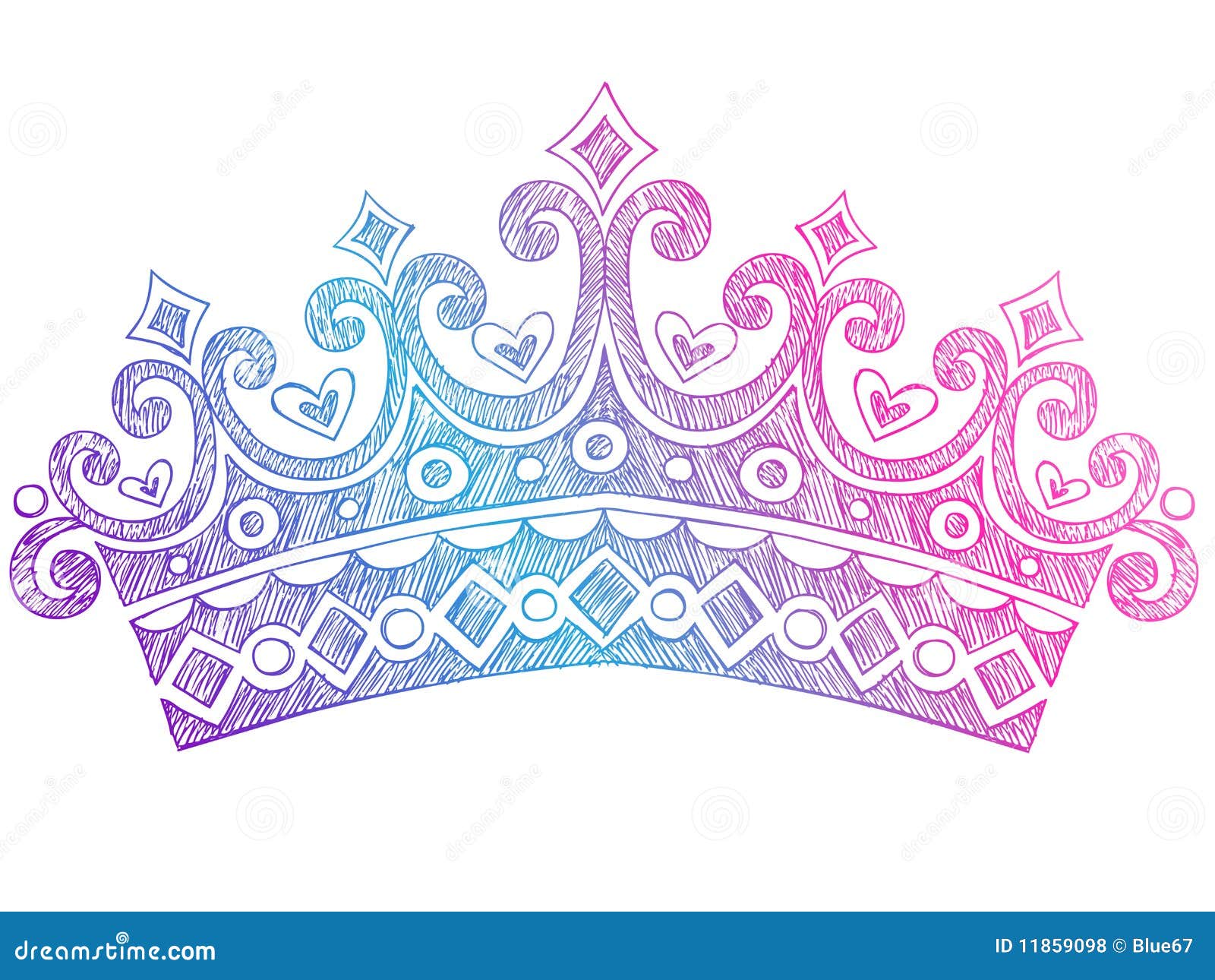 sketchy princess tiara crown notebook doodles