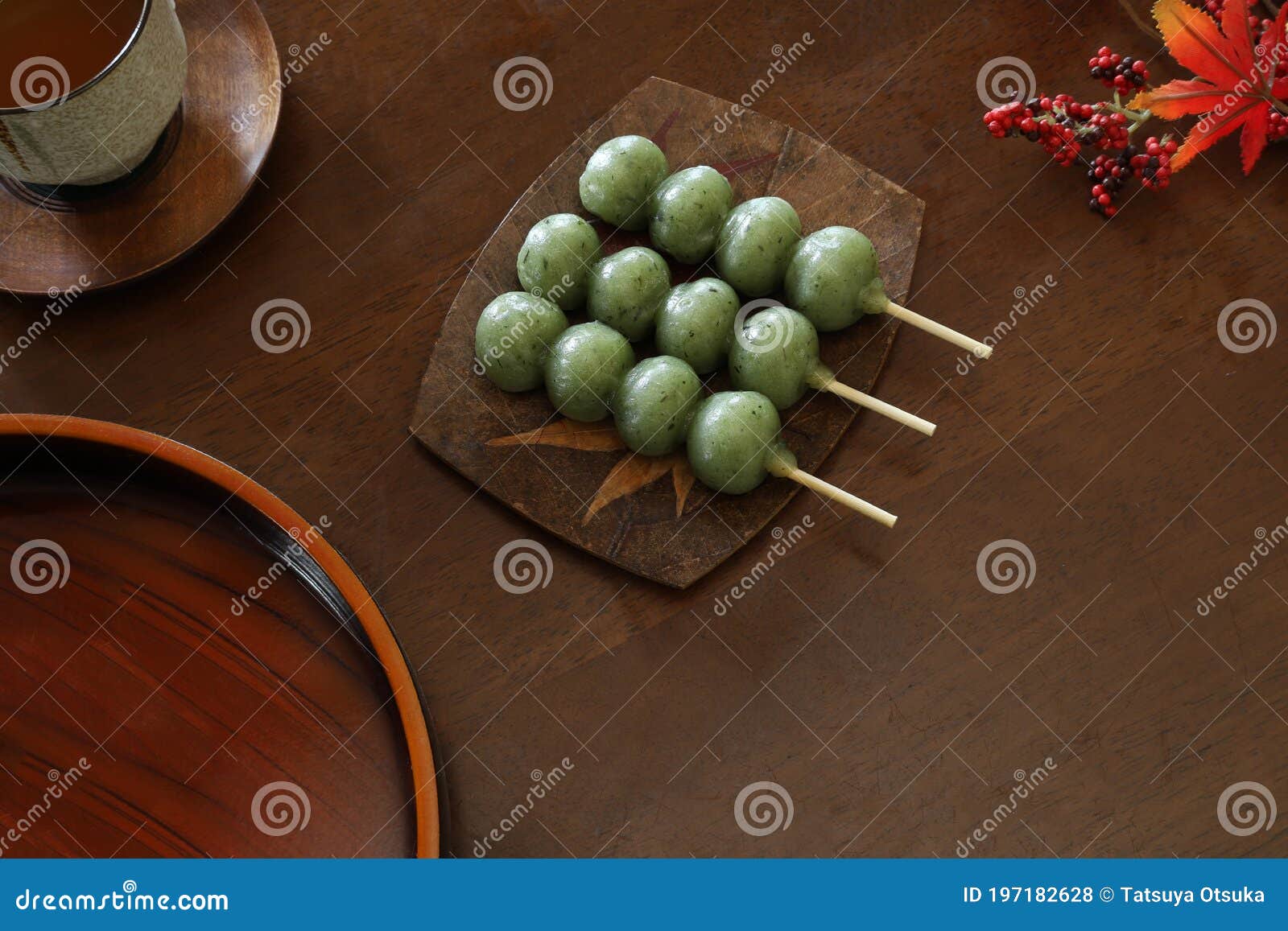 Skewered Riceflour Dumplings Mixed with Mugwort Stock Photo Image of sweets, shot 197182628