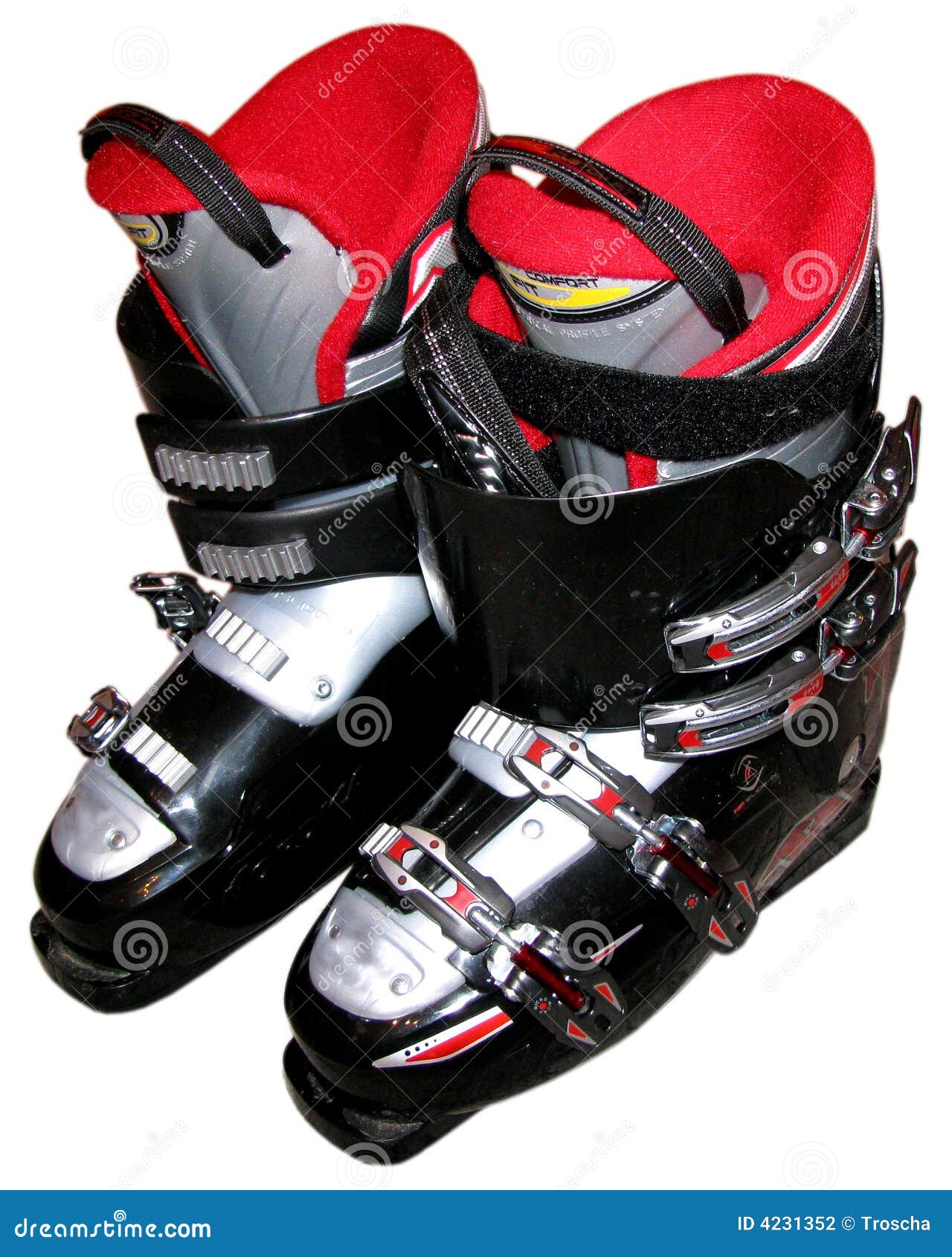 Ski boots stock photo. Image of action, fast, modern, rocky - 4231352