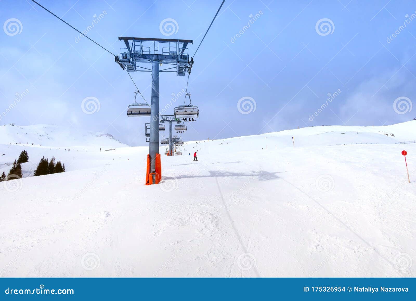 ski slope in saalbach-hinterglemm, austria