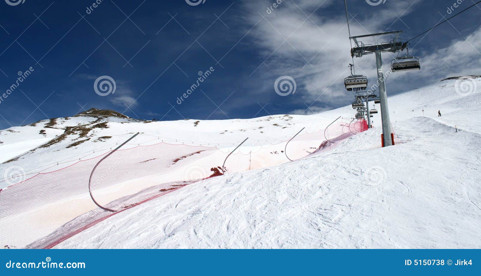 Ski Chairlift on Mountainside Stock Photo Image of landscape