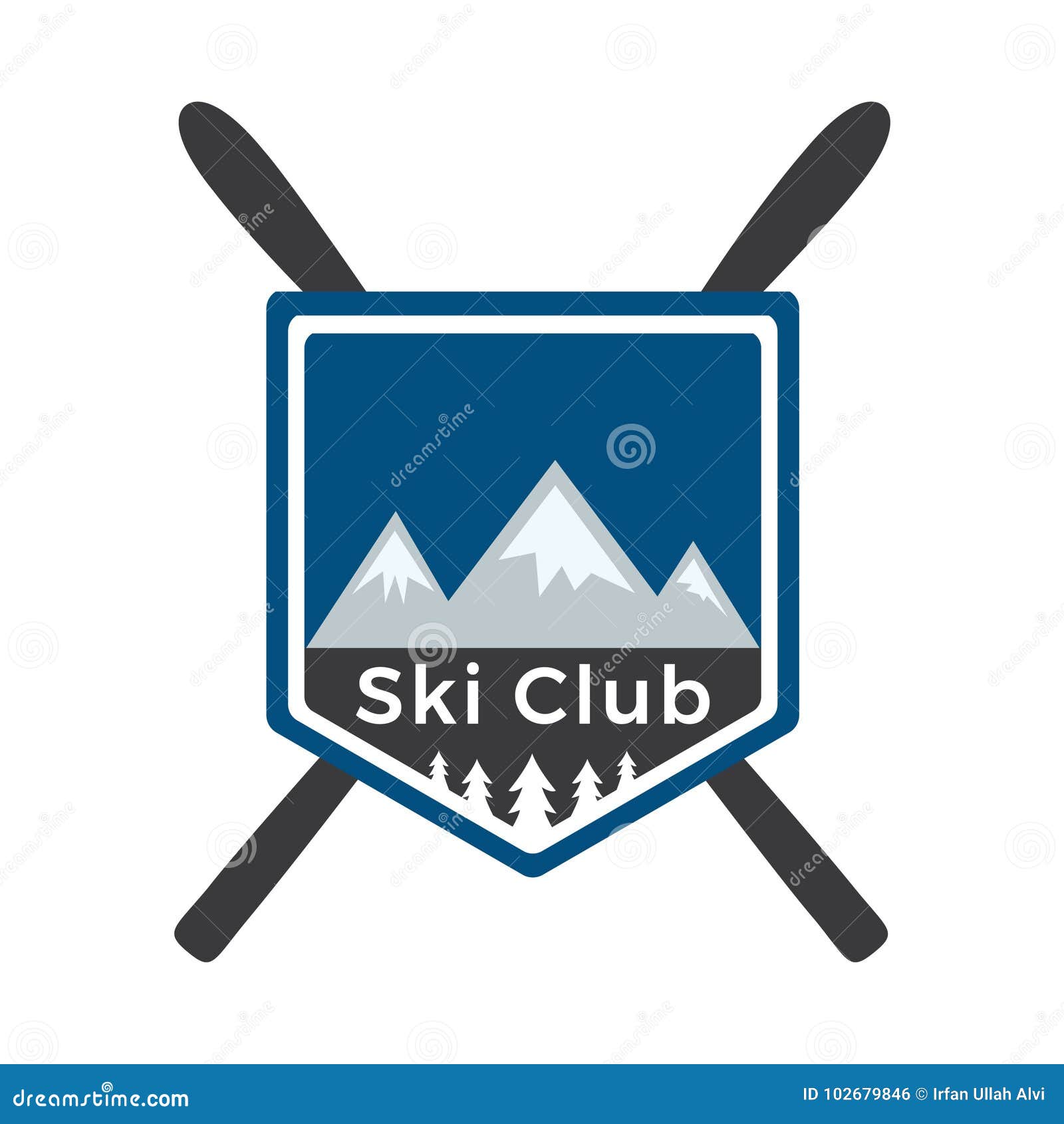 Mounting Skiing Logo Design. Stock Vector - Illustration of extreme ...