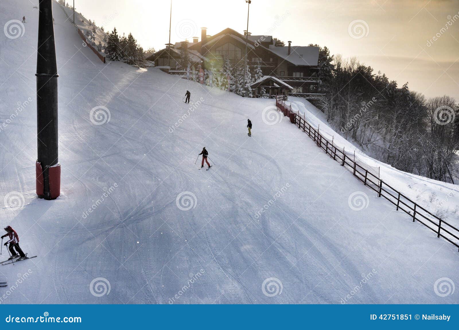 Ski complex. stock image. Image of morning, athletes - 42751851