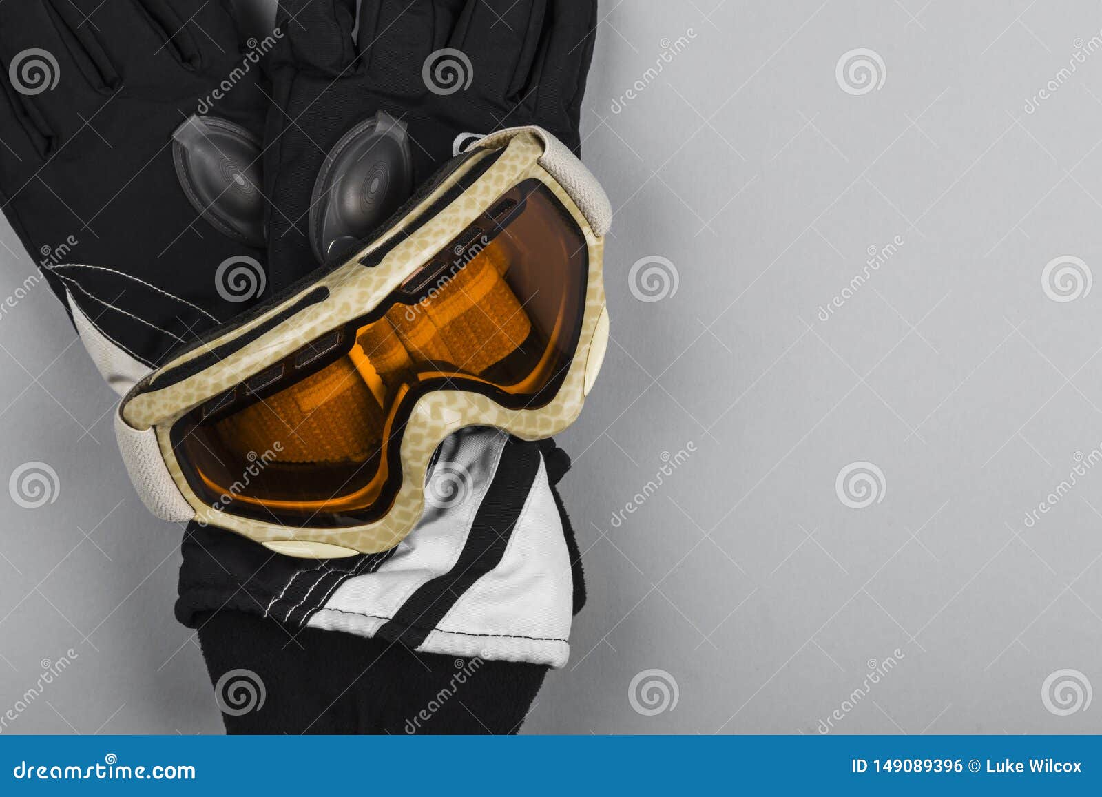 Ski goggles and gloves stock photo. Image of gear, leisure 149089396