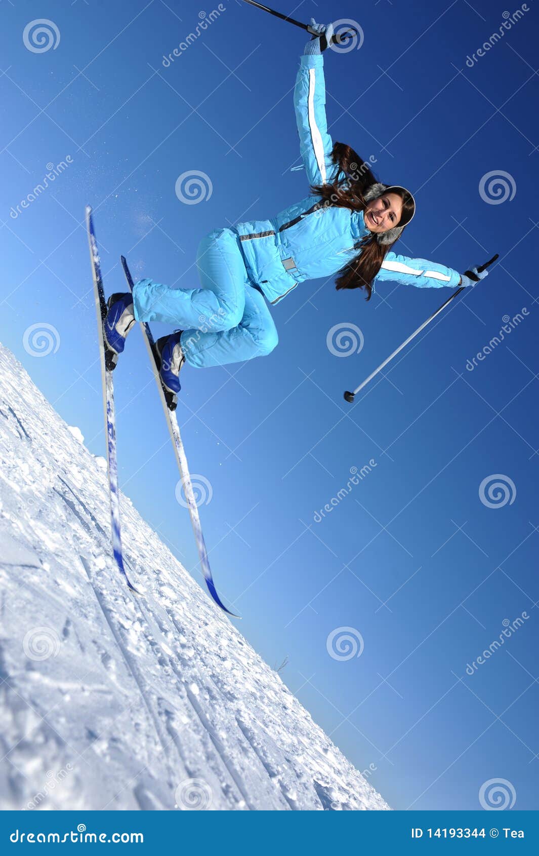 Ski jump stock photo