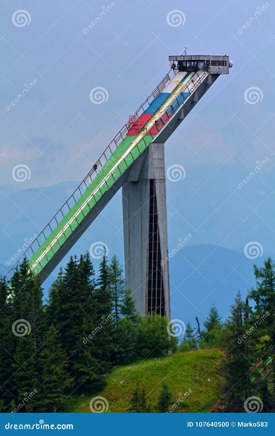 ski jump hill in strbske pleso