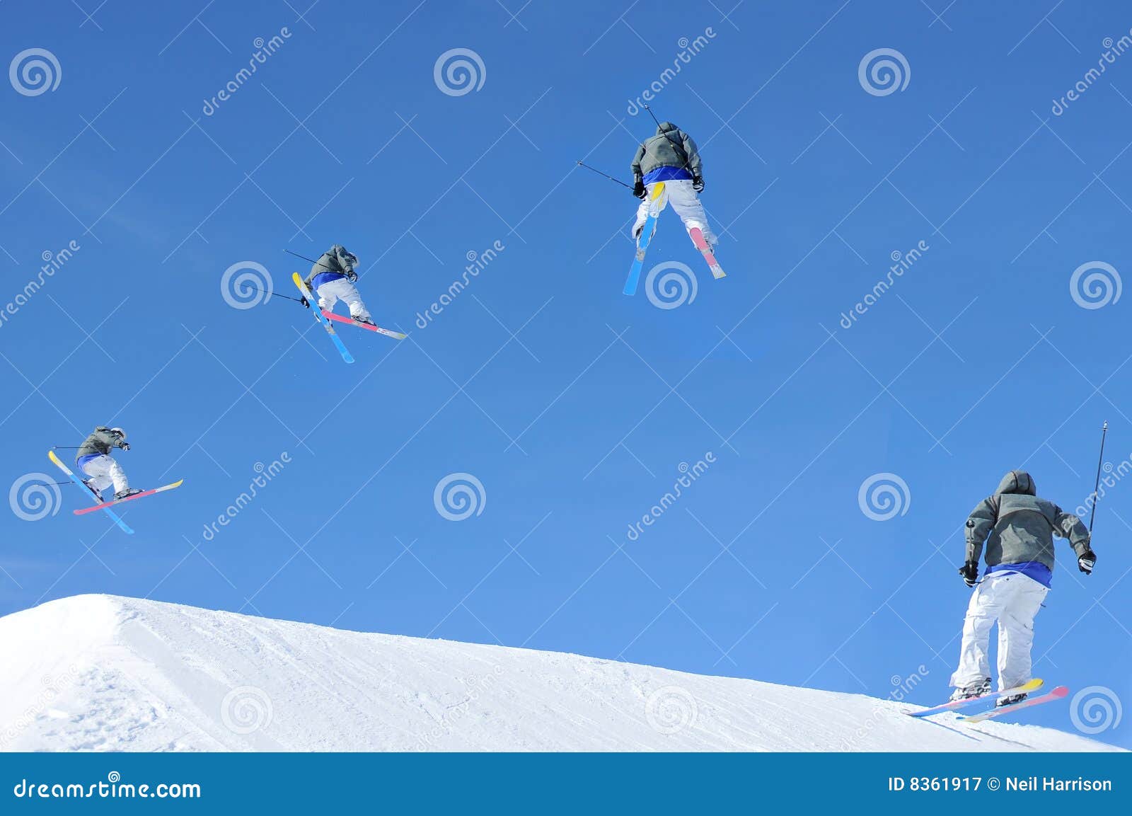 Ski jump sequence stock image. Image of airborne, flying 8361917