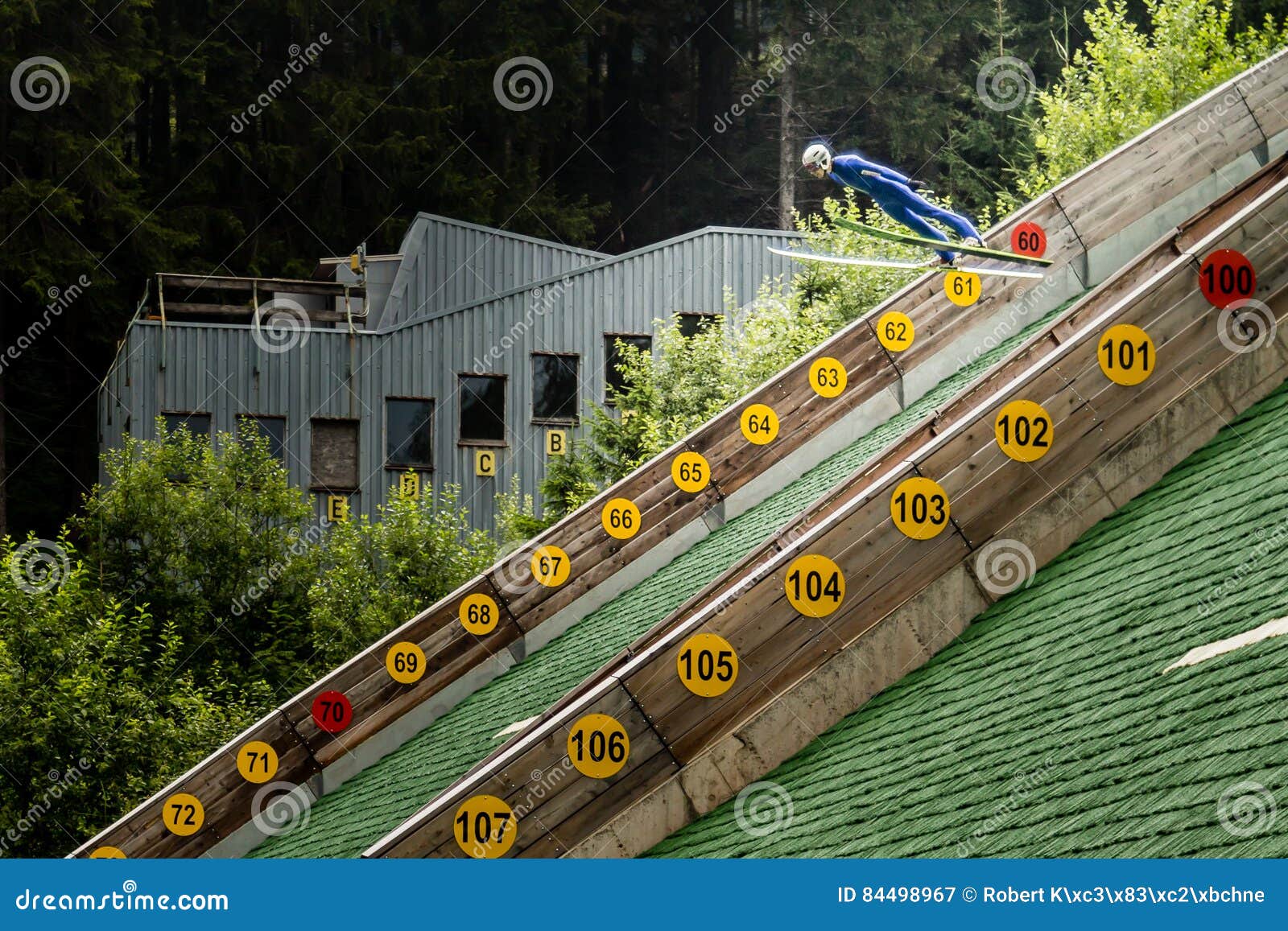 Ski Jumper Landing editorial photography. Image of lose 84498967