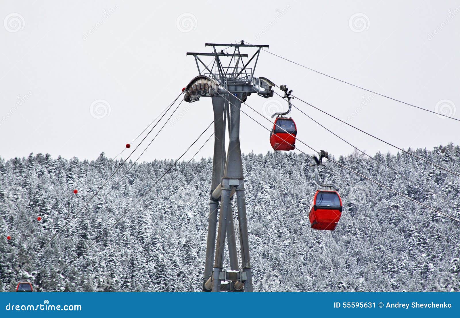 ski lift in la massana. principality of andorra