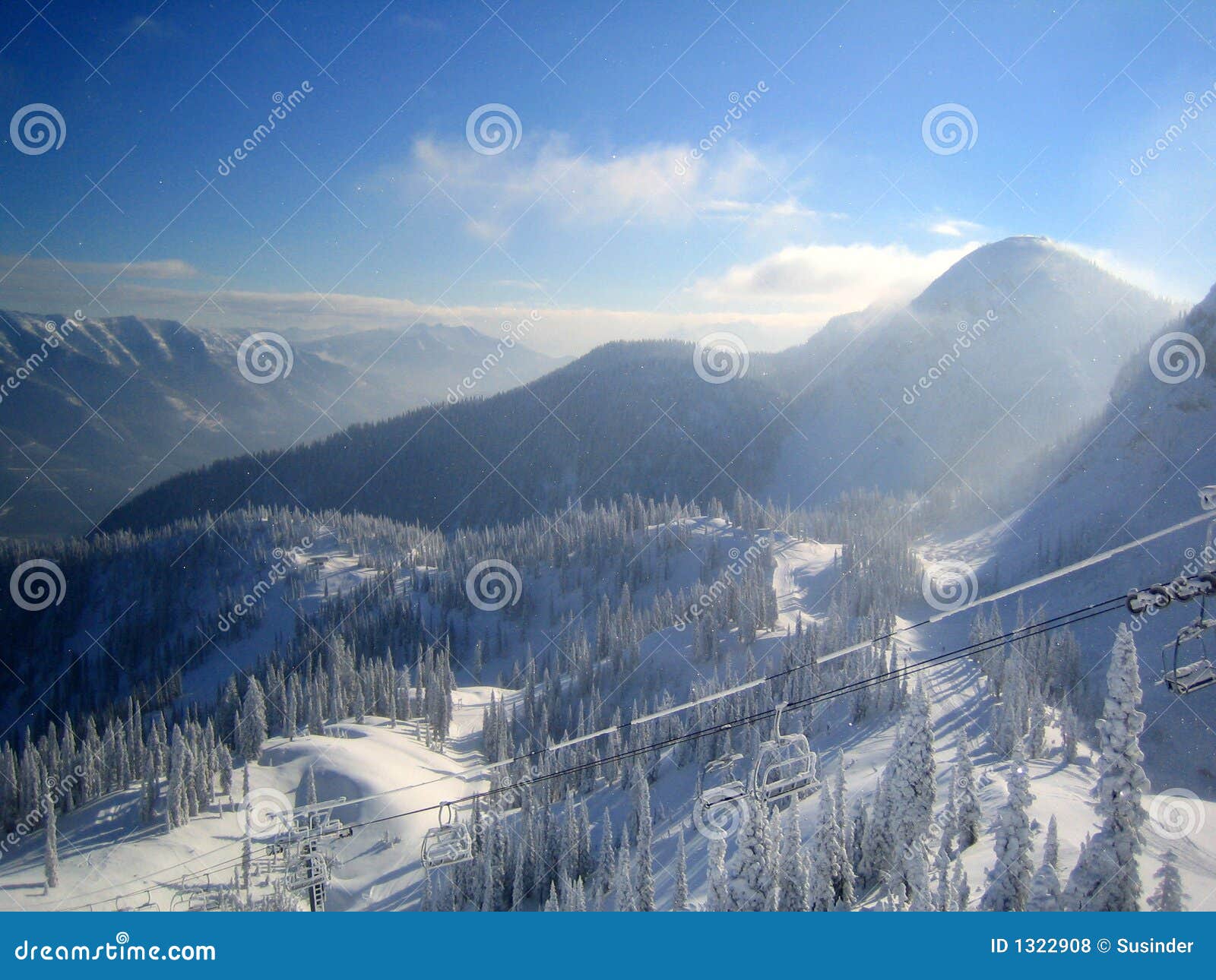 Ski Lift Up the Mountain in Canada Stock Photo Image of canada