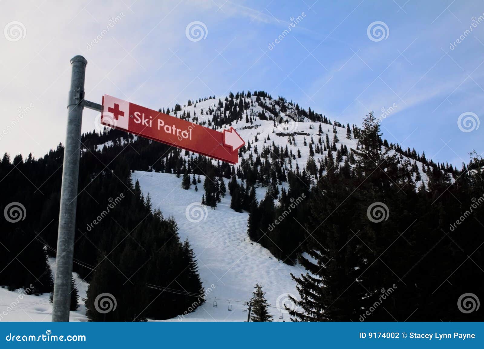 ski patrol sign