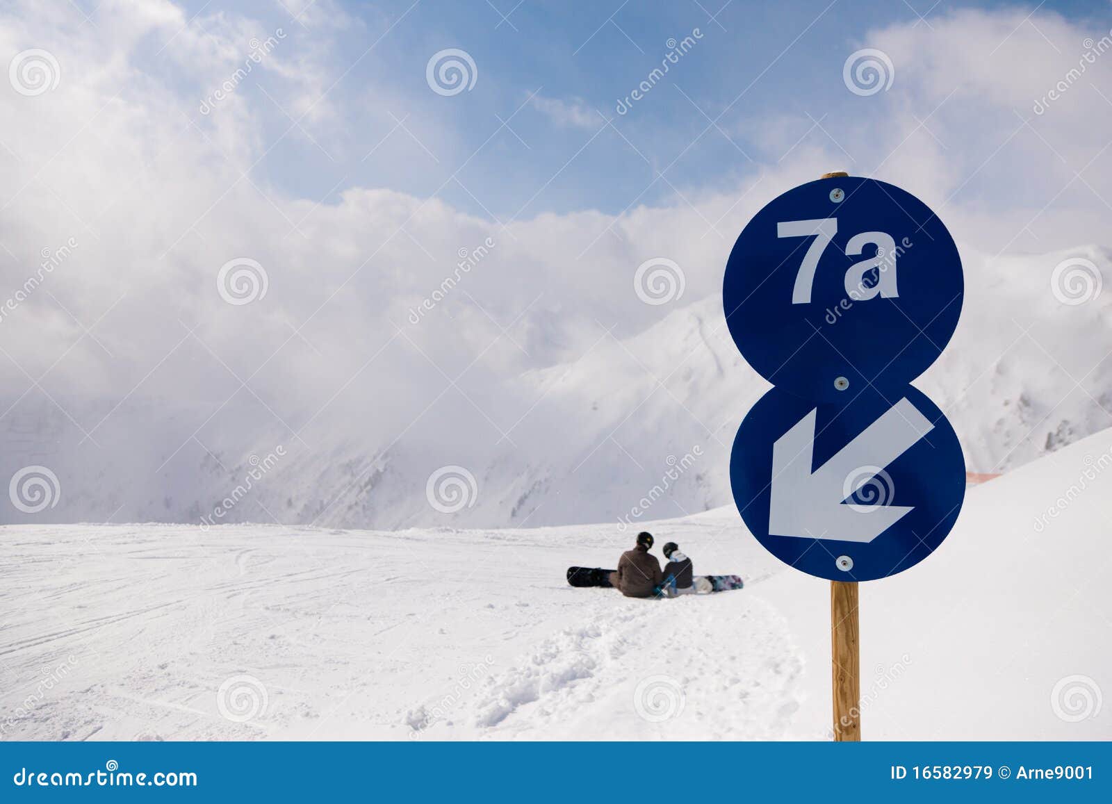 ski piste in the alps