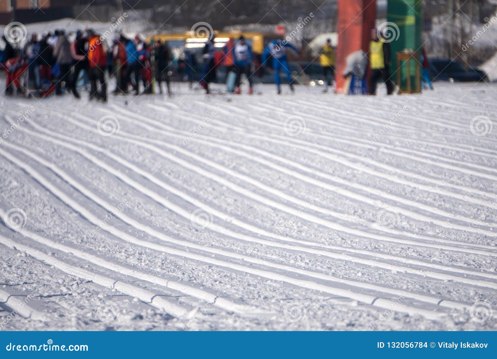 Ski Race Relay Sprint Tour Slope Gate Stock Photo Image of cross, people 132056784