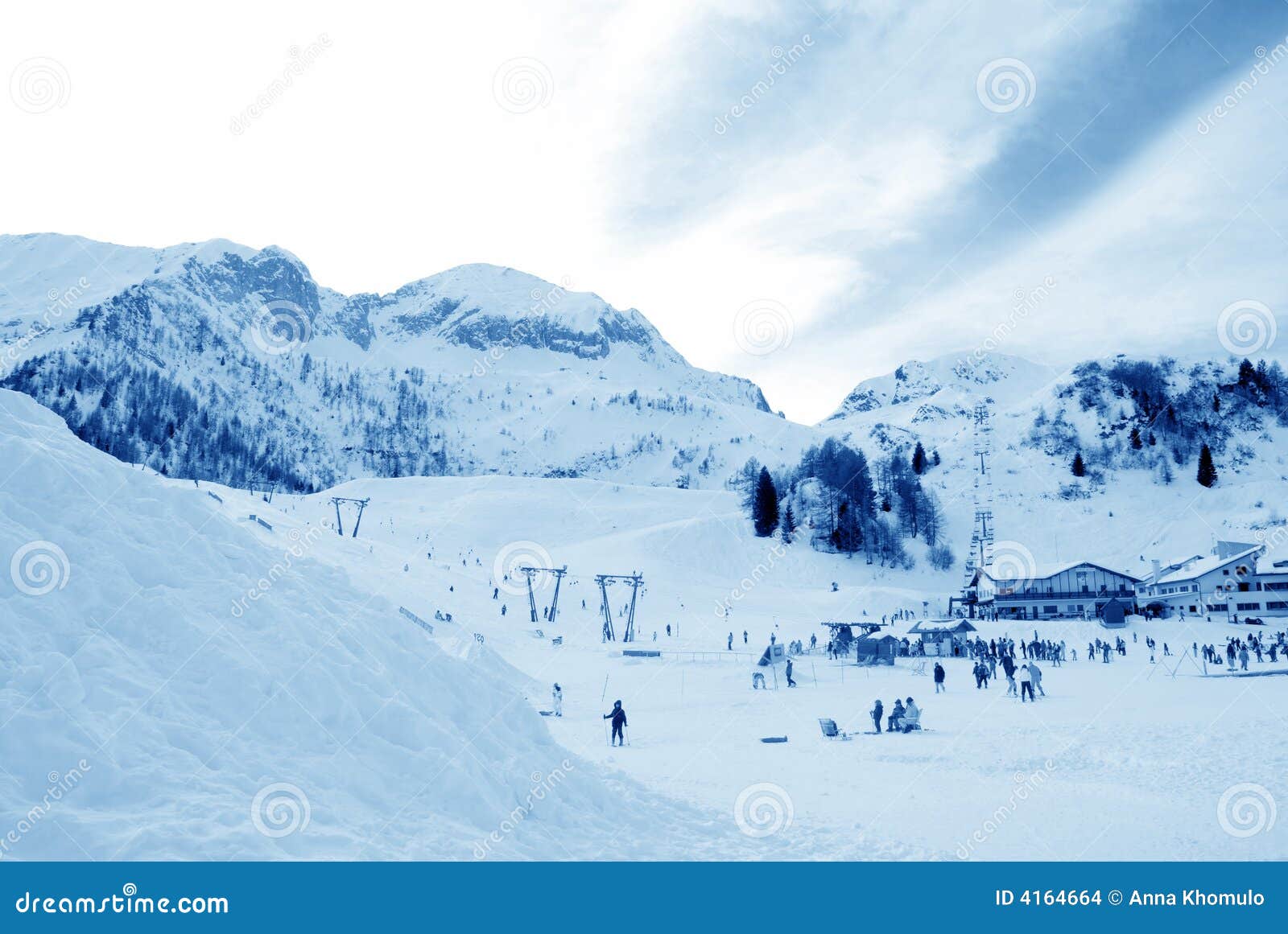 Ski resort in italian Alps