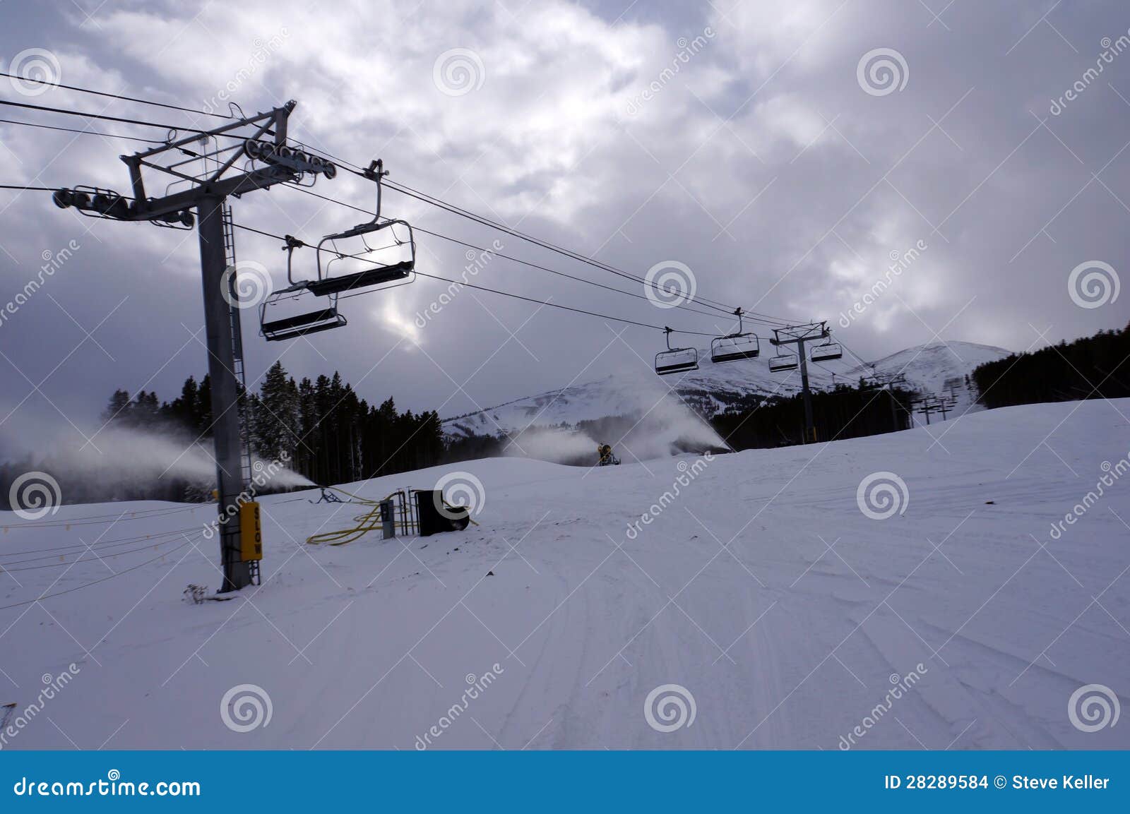 Ski resort chair lift stock photo. Image of peak, deep 28289584