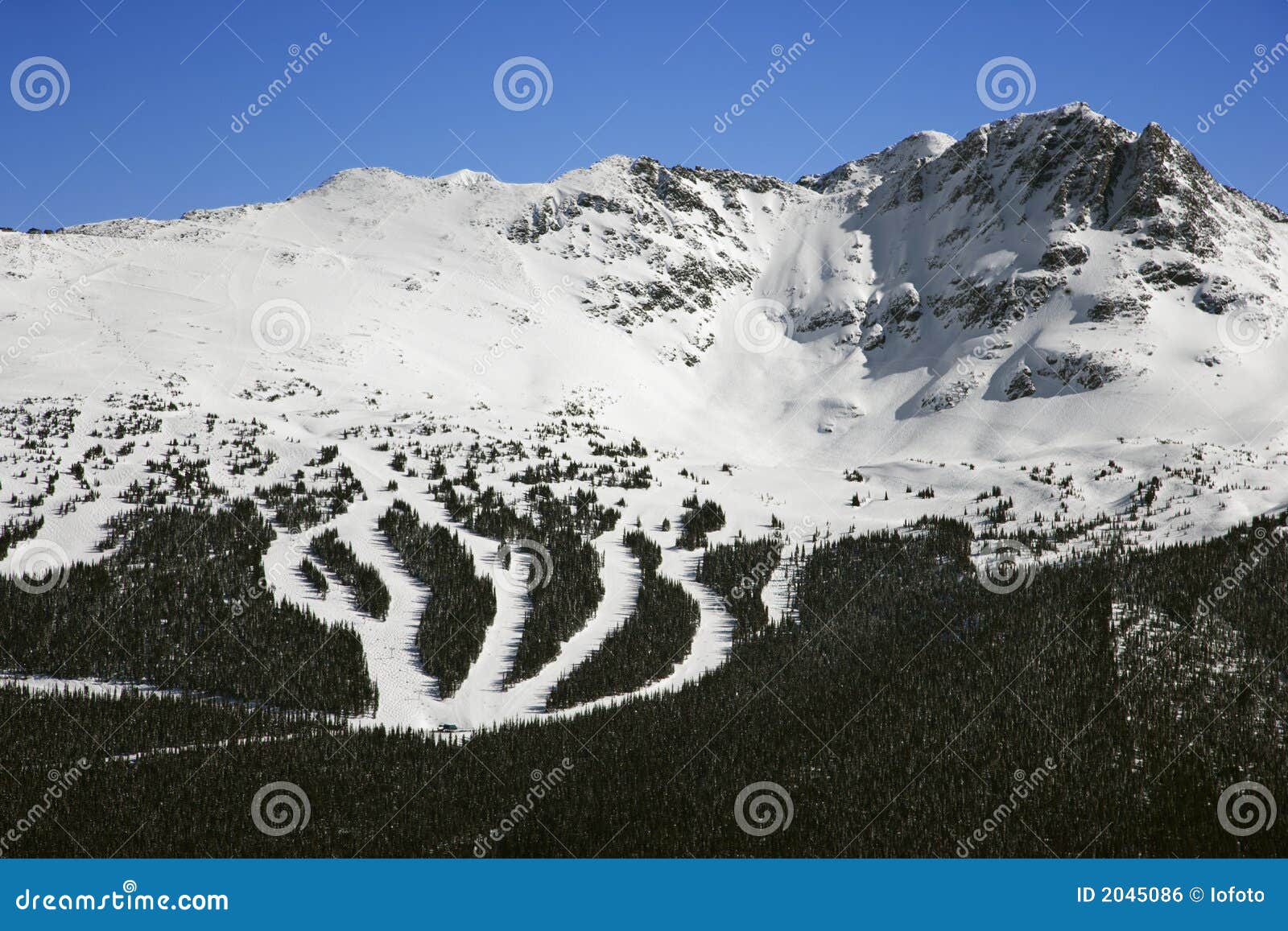 ski resort trails on mountain.