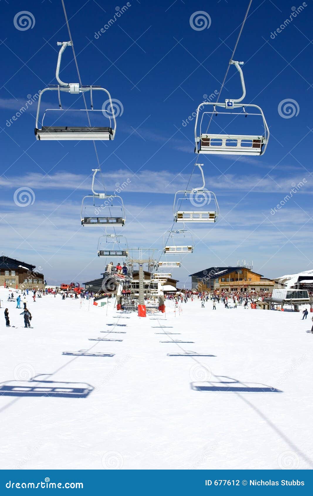 ski slopes of pradollano ski resort in spain