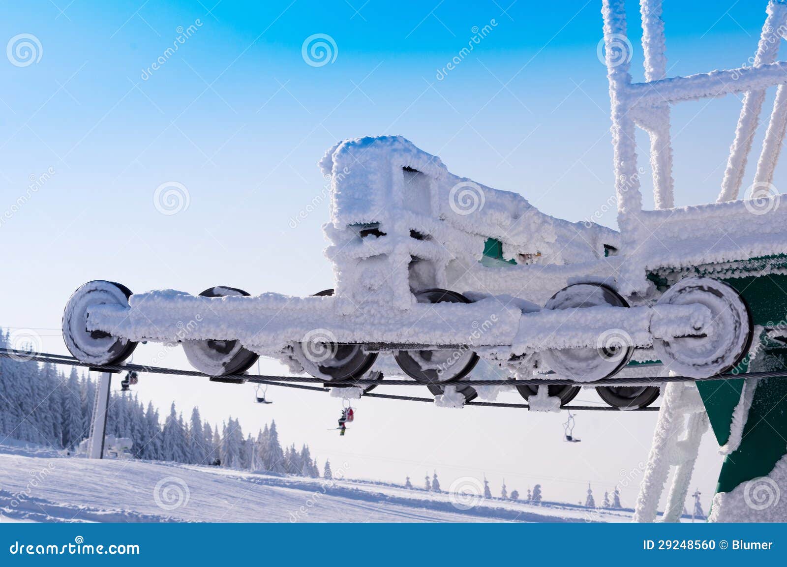 Ski tow stock photo. Image of excursion, outdoor, cold 29248560