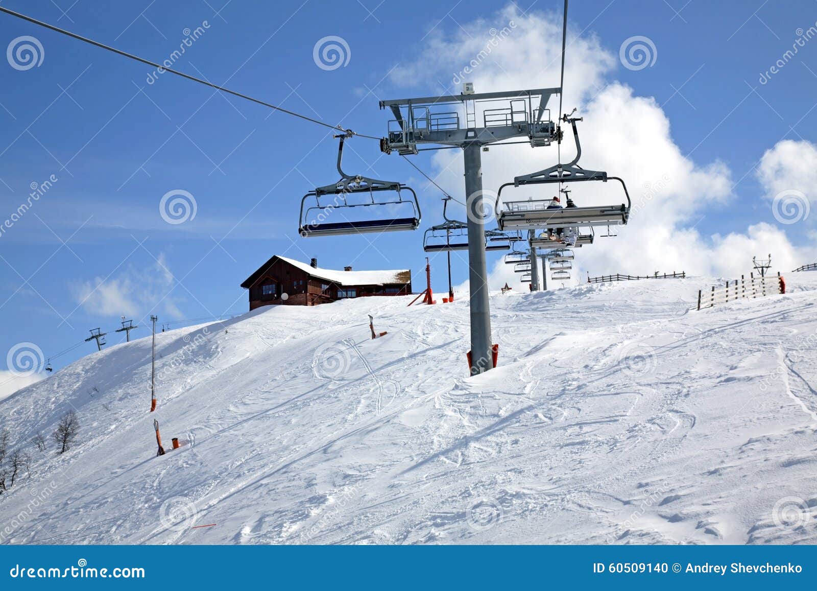 ski trail in lindvallen. salen. dalarna county. sweden