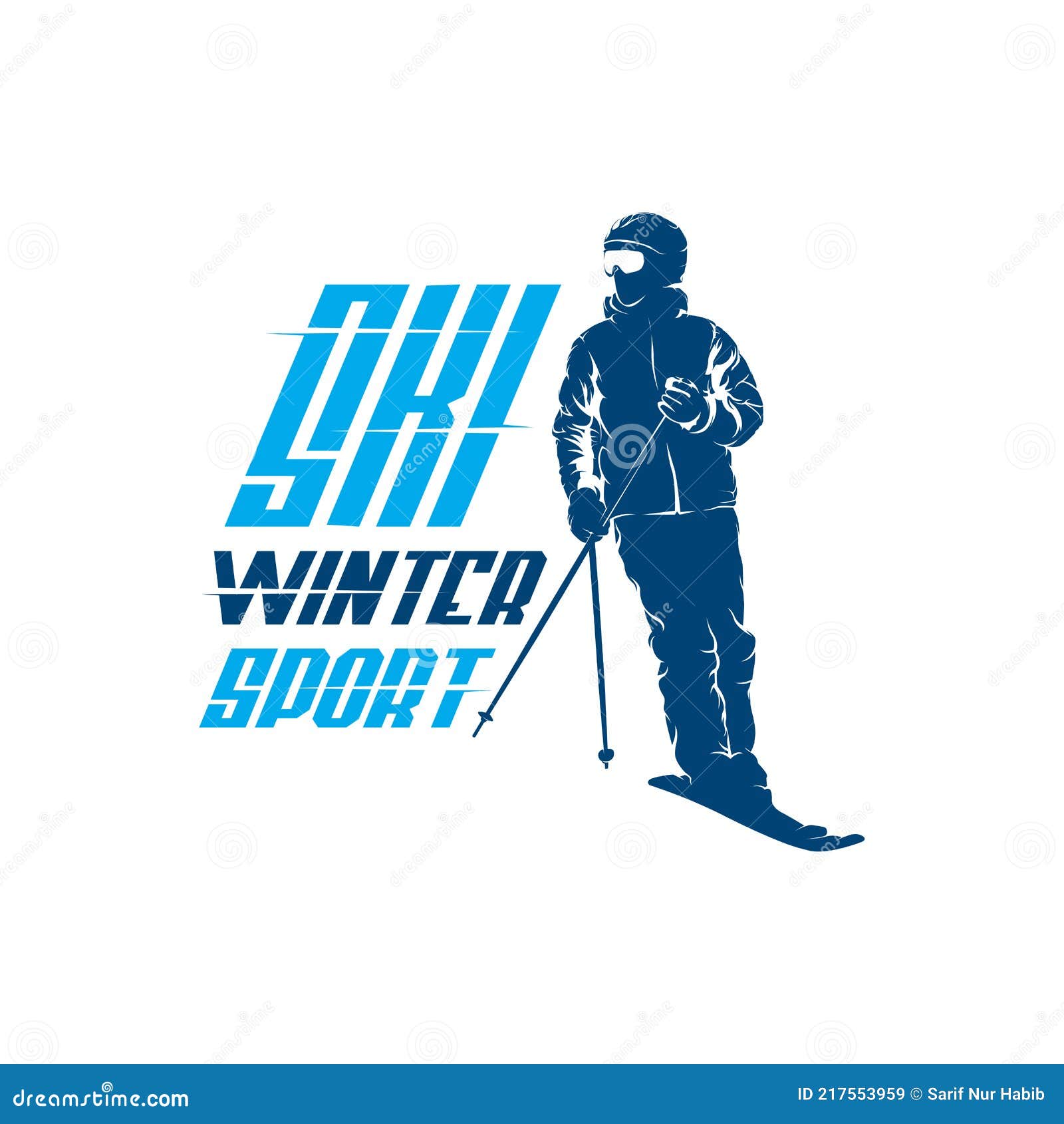 Ski Winter Sport Logo Design Template Stock Vector - Illustration of ...