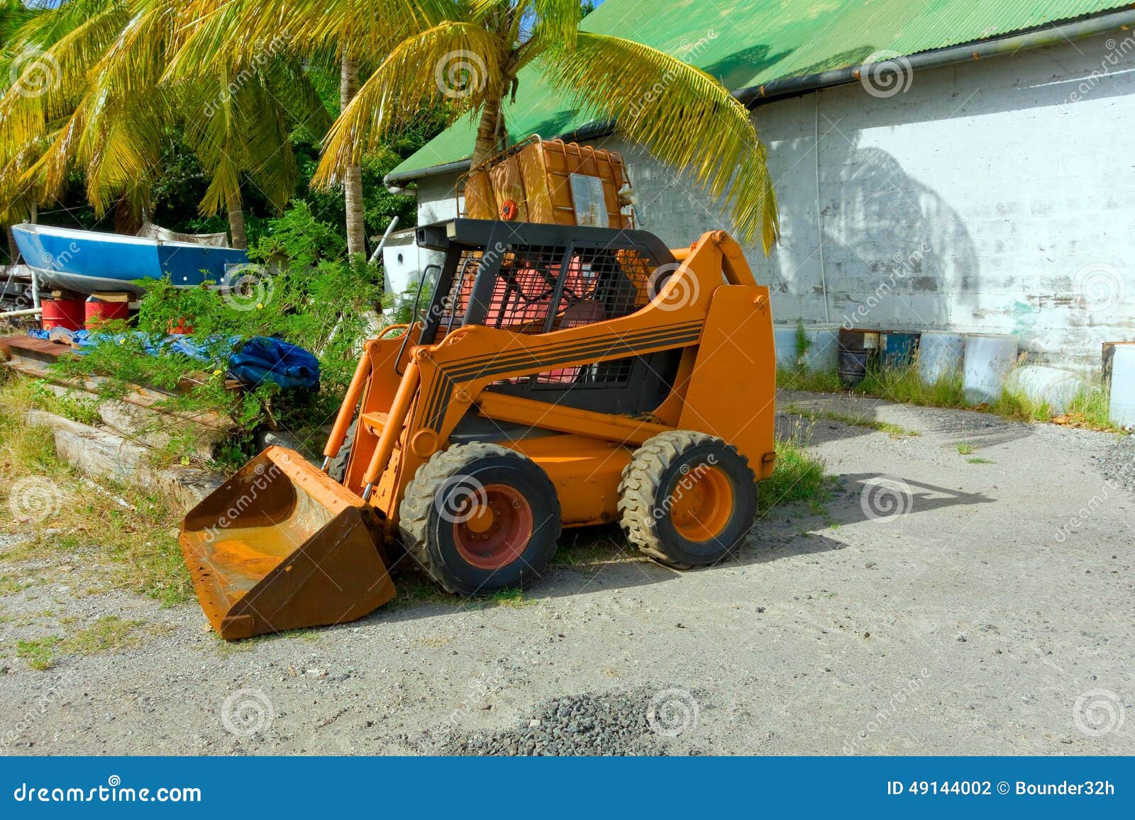 Skid loader stock photo. Image of loader, mover, construction 49144002