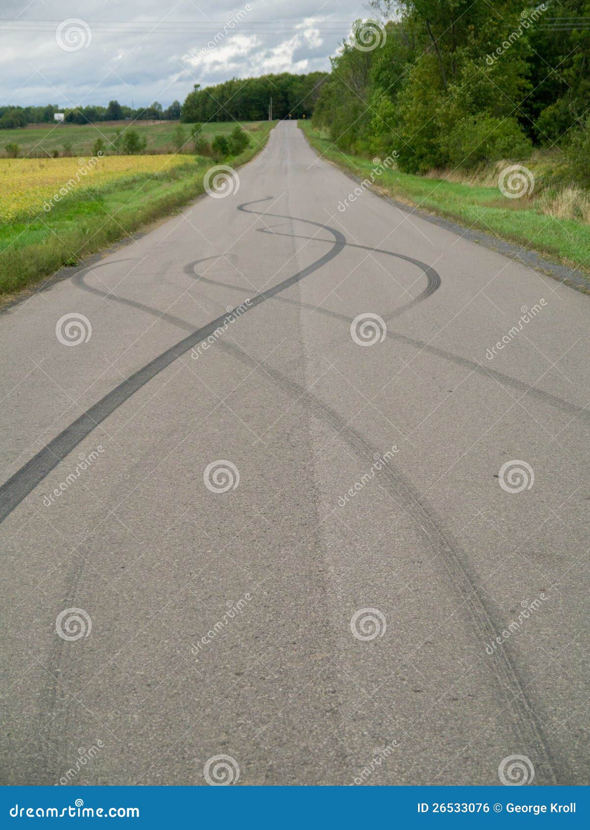 Skid marks on road stock photo. Image of rubber, lane - 26533076