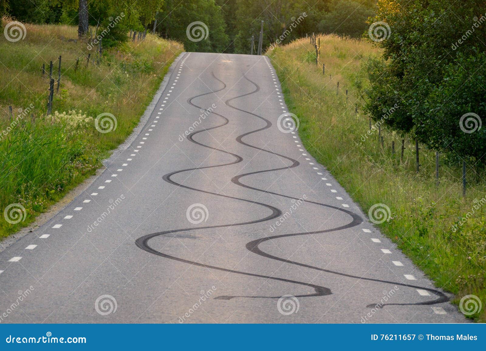 Skid marks on a road stock image. Image of mark, skid - 76211657