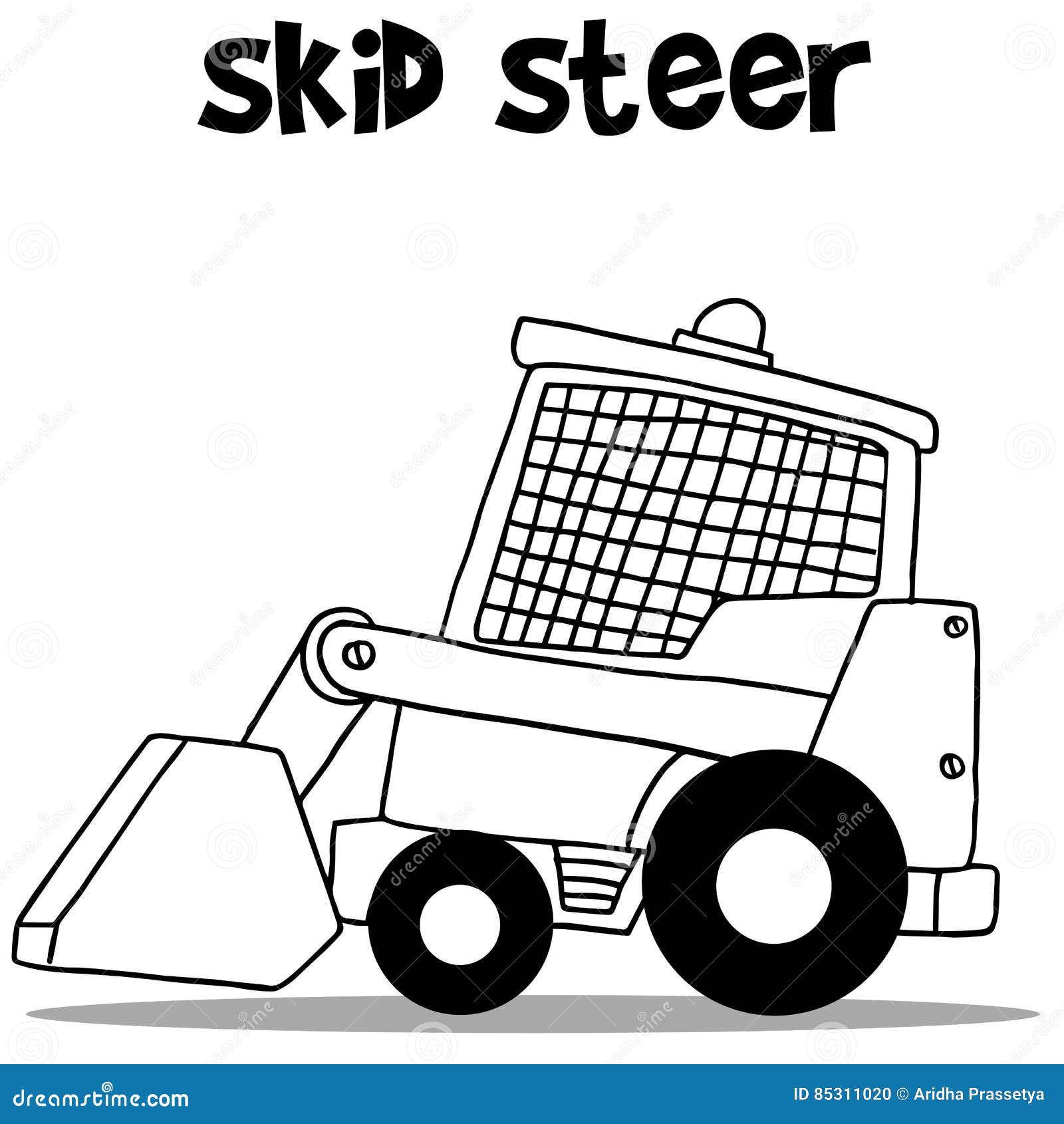 Skid Steer for Industry Cartoon Design Stock Vector Illustration of