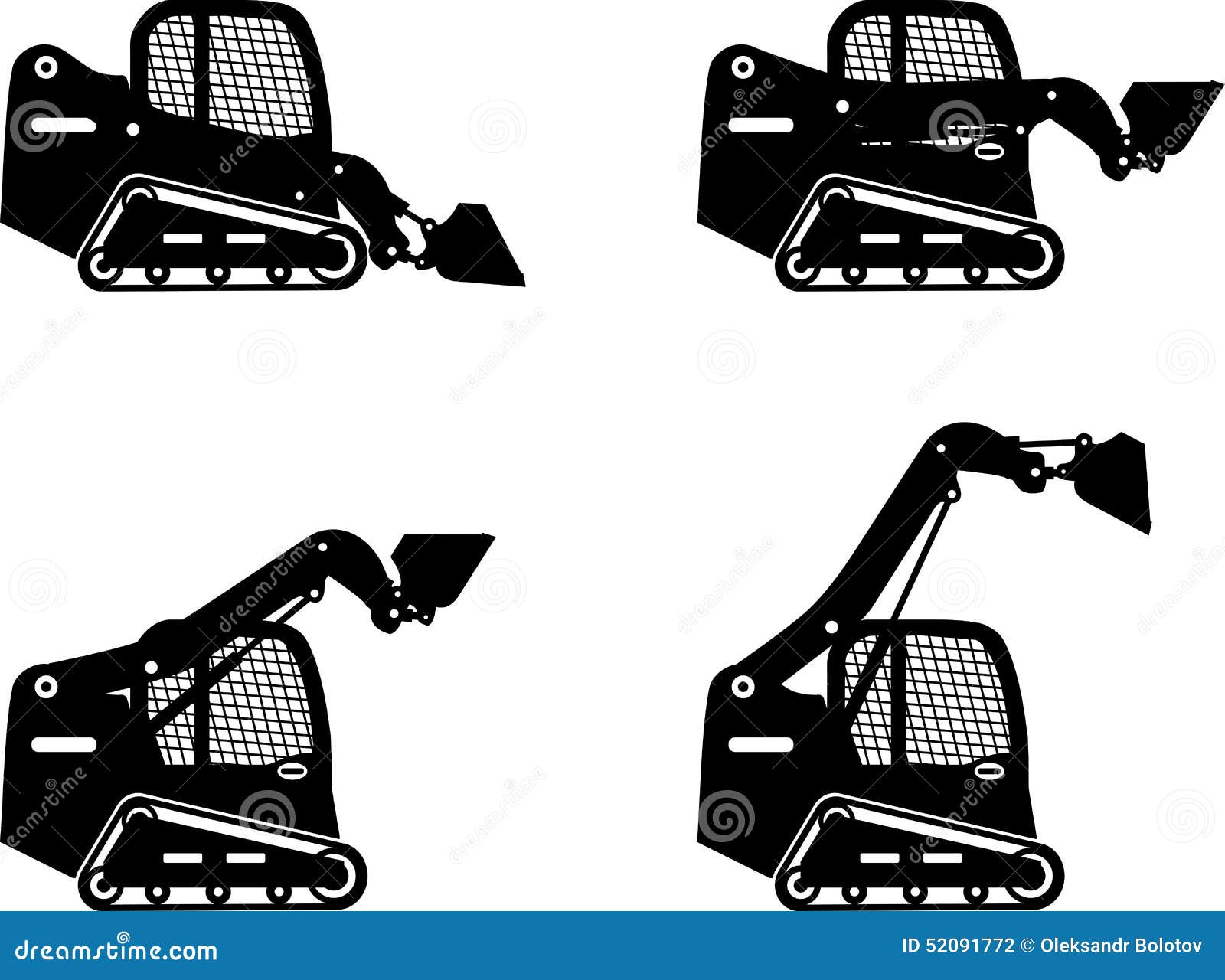 skid steer loaders. heavy construction machines