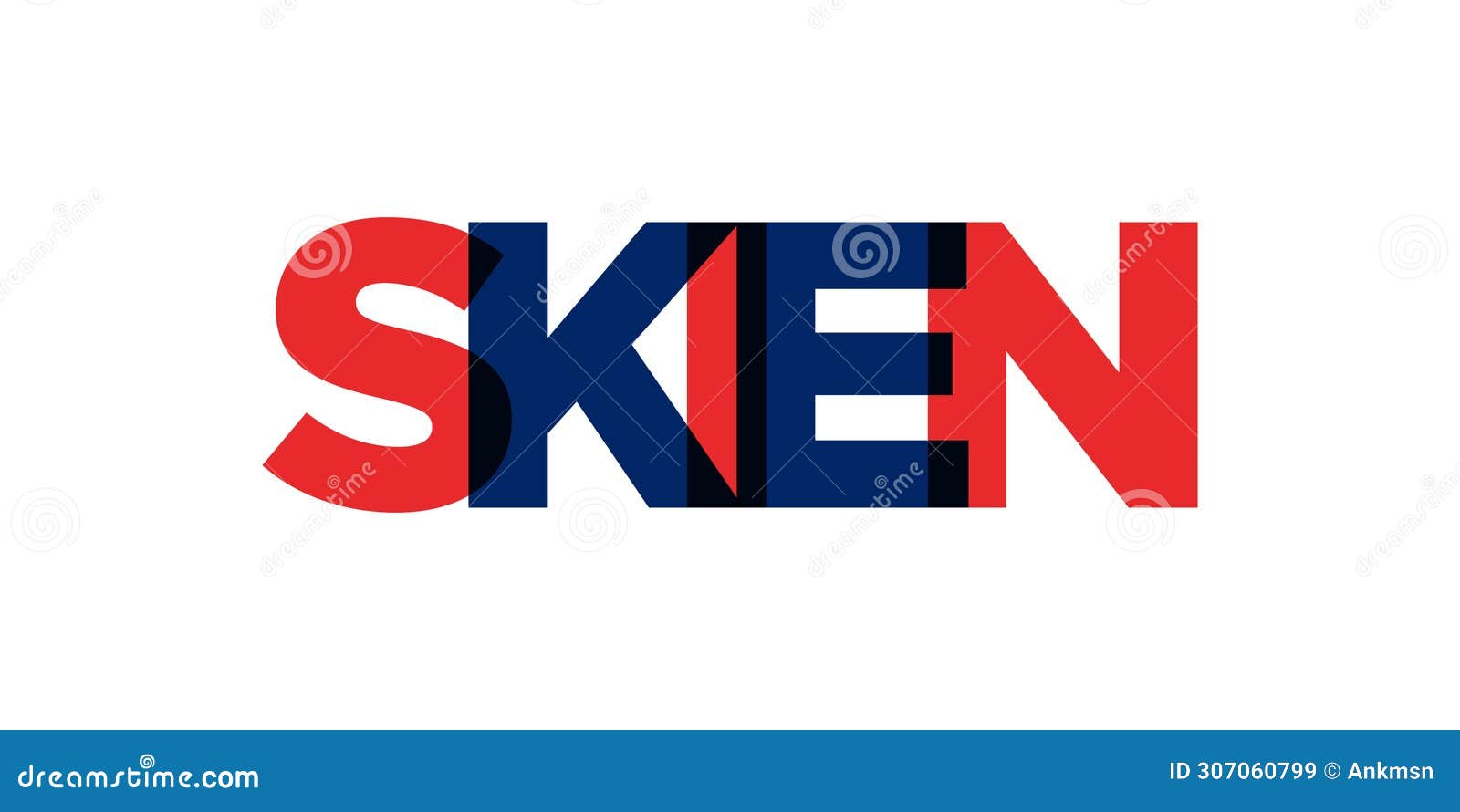 skien in the norway emblem. the  features a geometric style,   with bold typography in a modern font. the