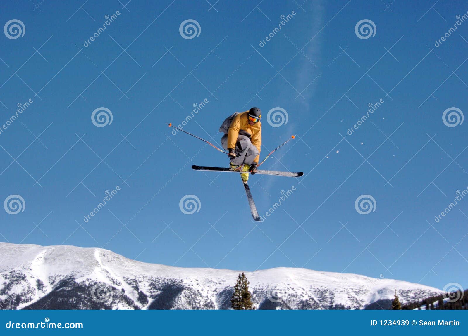 Skier mute grab stock image. Image of telemark, freestyle 1234939