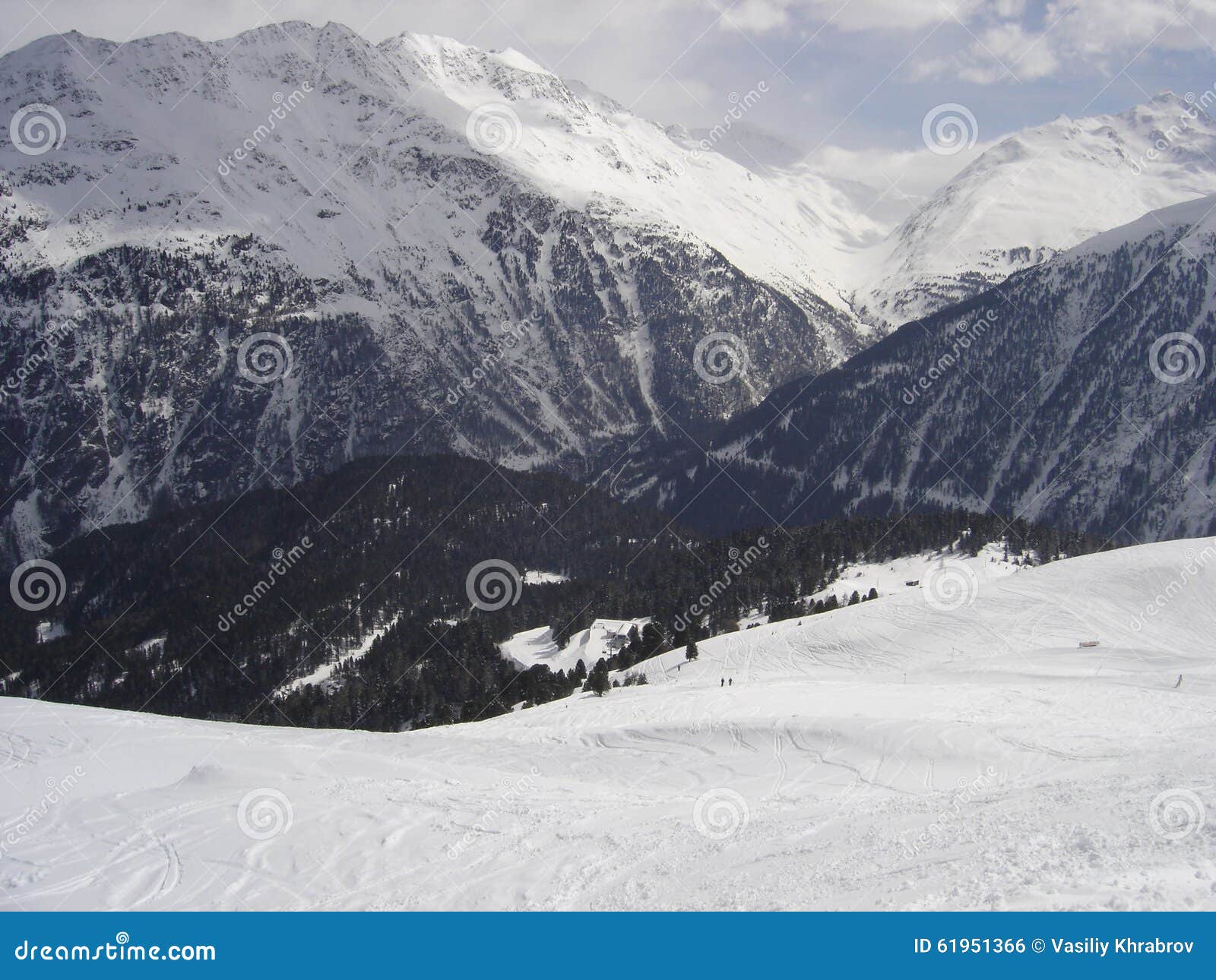 Skiing in French Alps stock photo. Image of danger, sunny 61951366