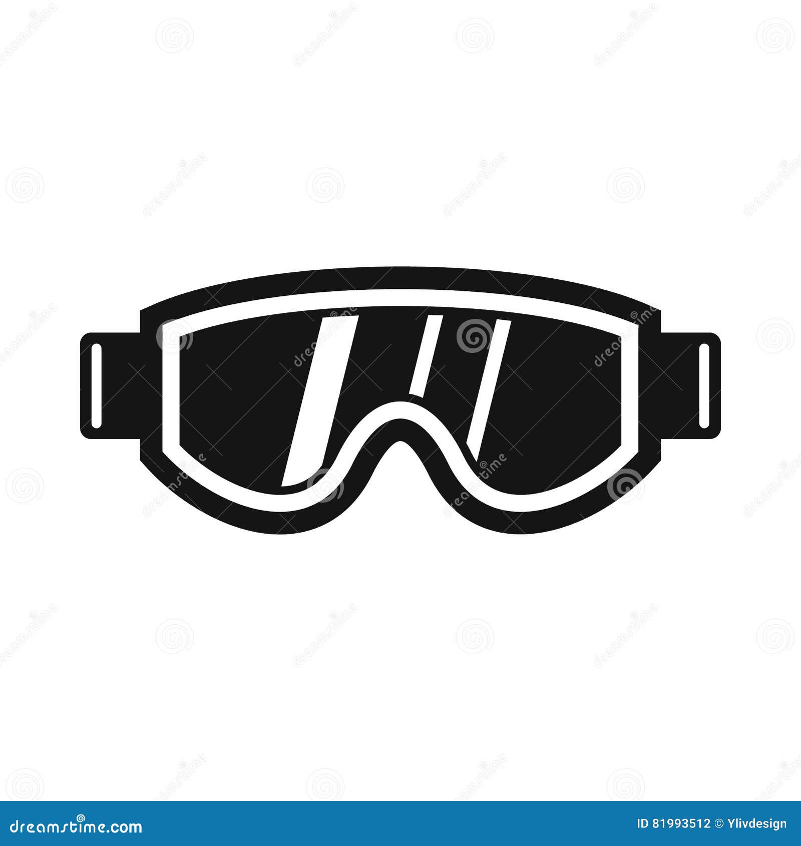 Skiing Mask Icon, Simple Style Cartoon Vector | CartoonDealer.com #83216841