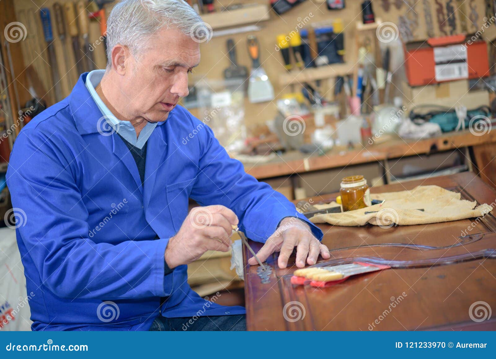 Skilled Wood Worker Working with Wood Stock Photo Image of timber