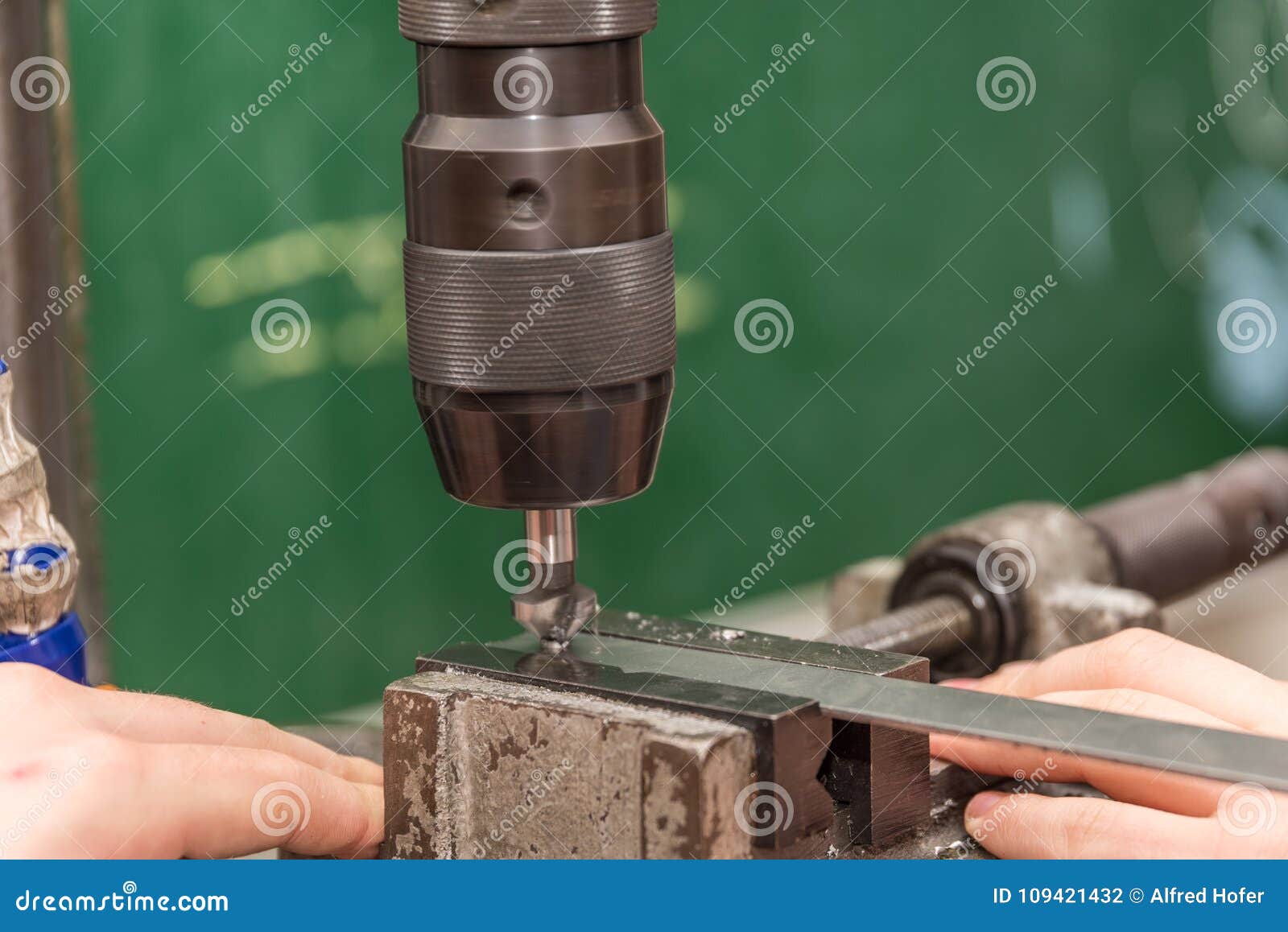 Metalworking with Countersink Stock Photo Image of handyman, handmade